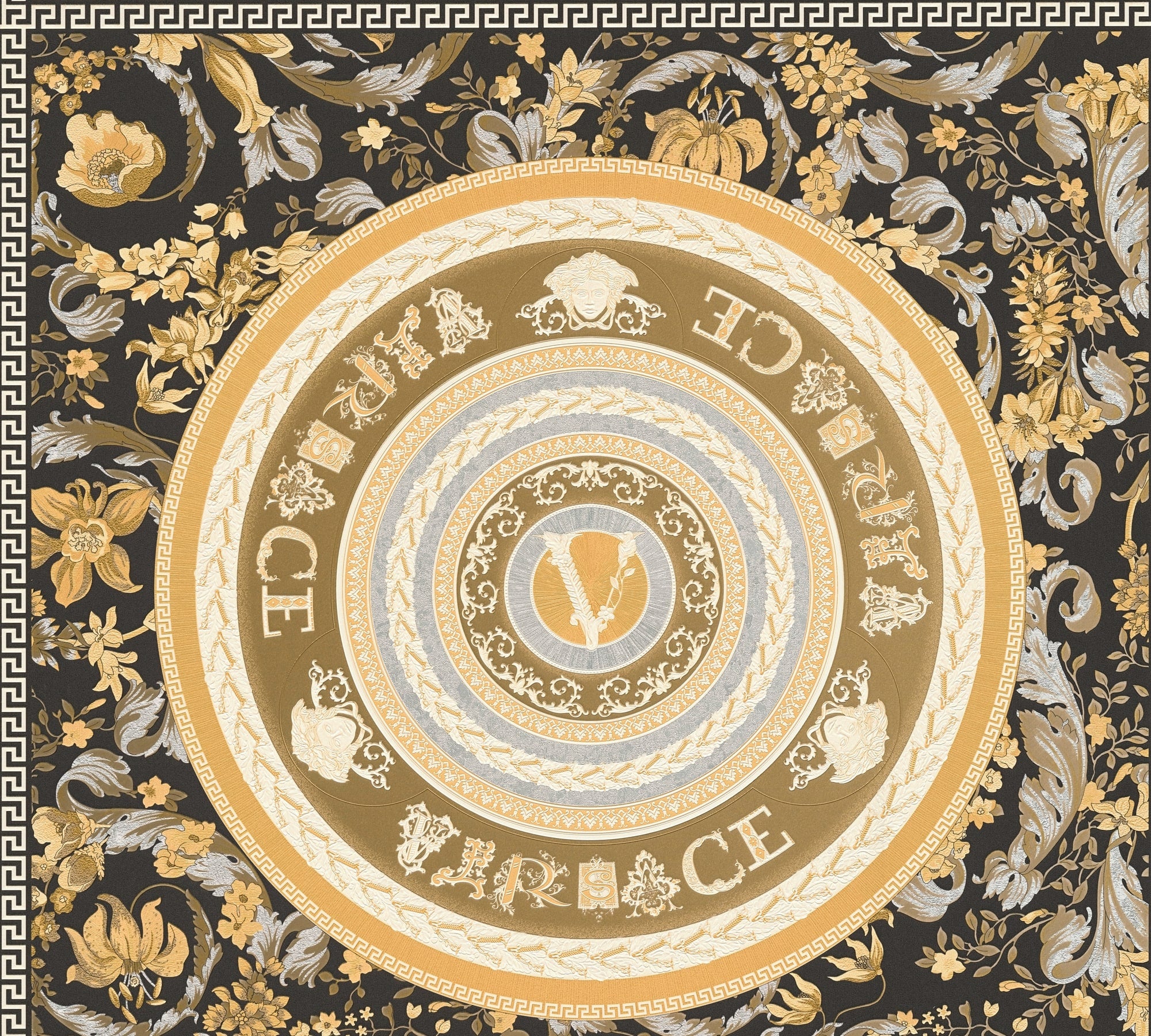 Ember wallpaper in candlelight color - pattern number 387055X - by Seabrook in the Versace Volume 5 collection