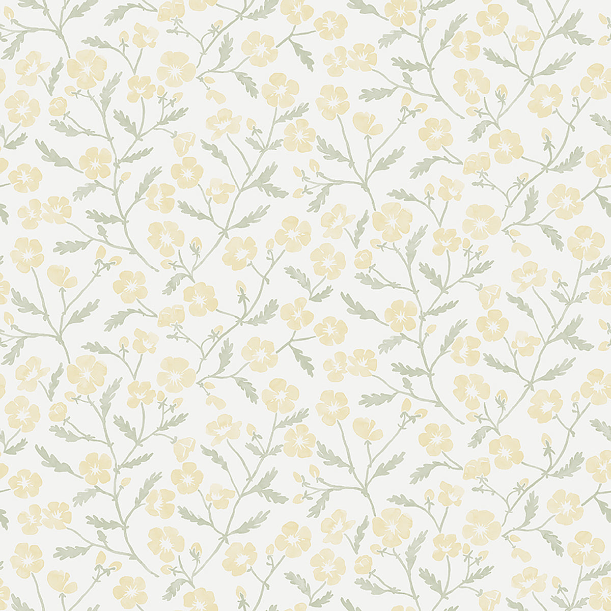 Mira wallpaper in yellow color - pattern number 3965 - by Schumacher in the Borastapeter collection