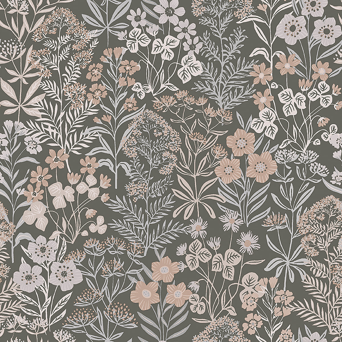 Ang wallpaper in spruce color - pattern number 3969 - by Schumacher in the Borastapeter collection