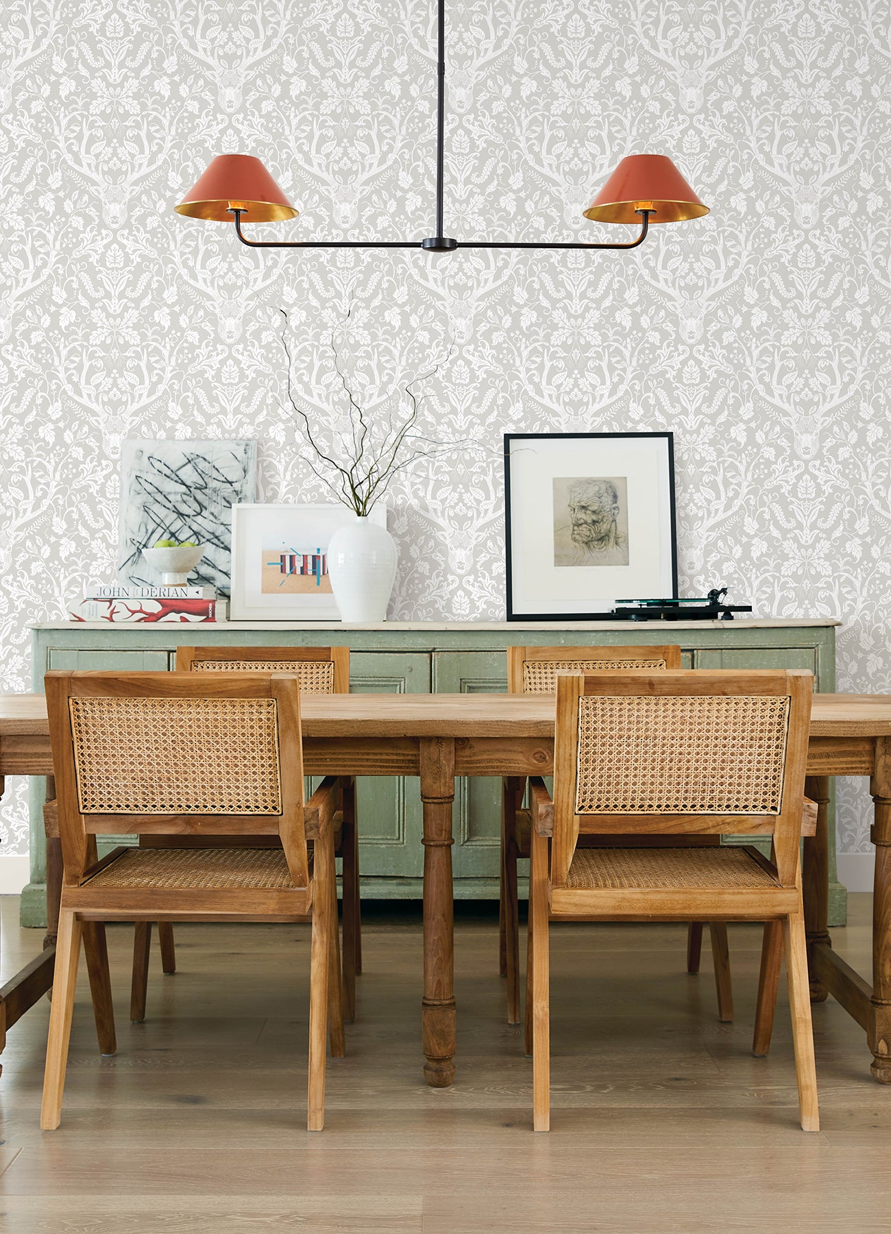 Kiwassa wallpaper in grey color - pattern number 4169-12701 - by Chesapeake in the Oak and Moss collection
