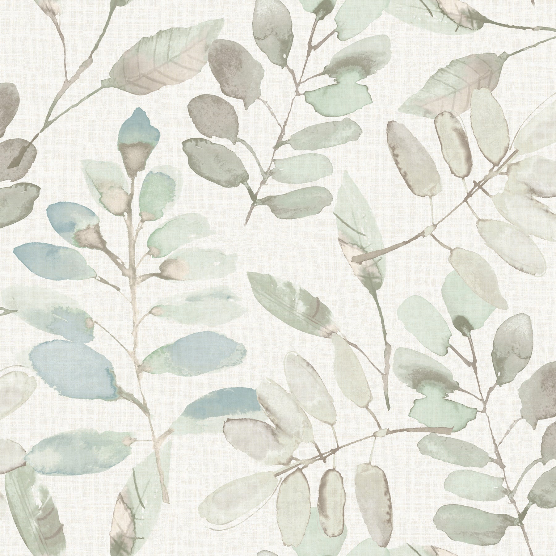 Pinnate wallpaper in mint color - pattern number 4169-13909 - by Chesapeake in the Oak and Moss collection