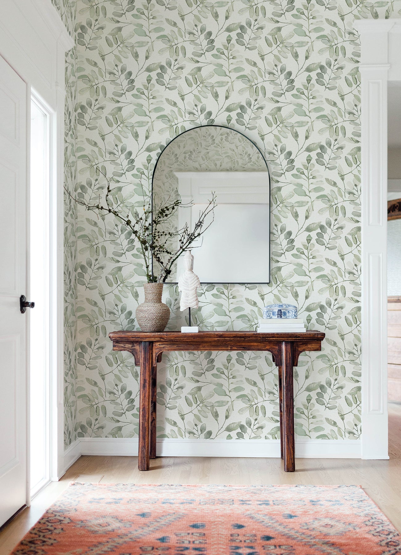Pinnate wallpaper in green color - pattern number 4169-13911 - by Chesapeake in the Oak and Moss collection