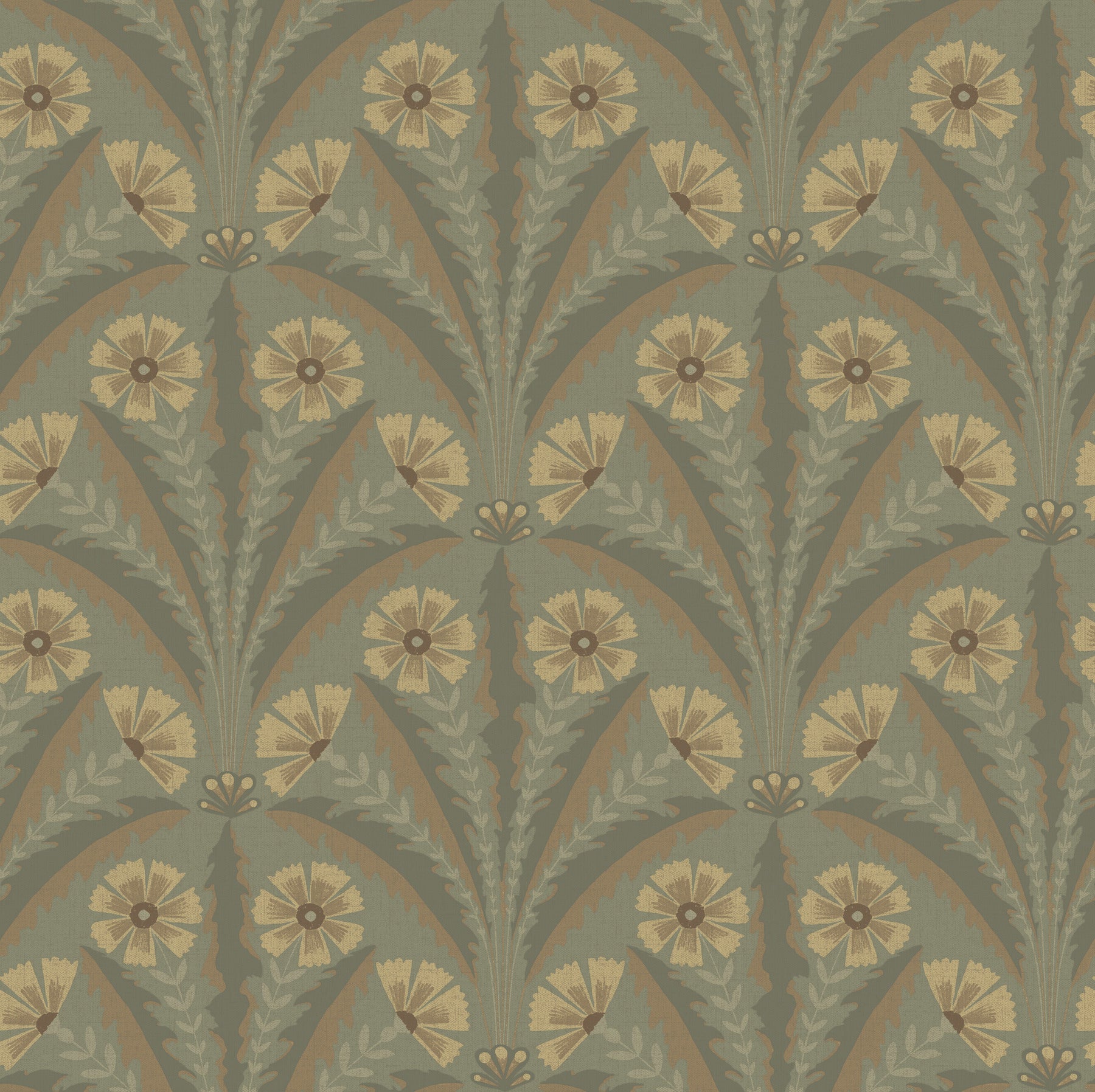 Tap Root wallpaper in green color - pattern number 4169-27604 - by Chesapeake in the Oak and Moss collection