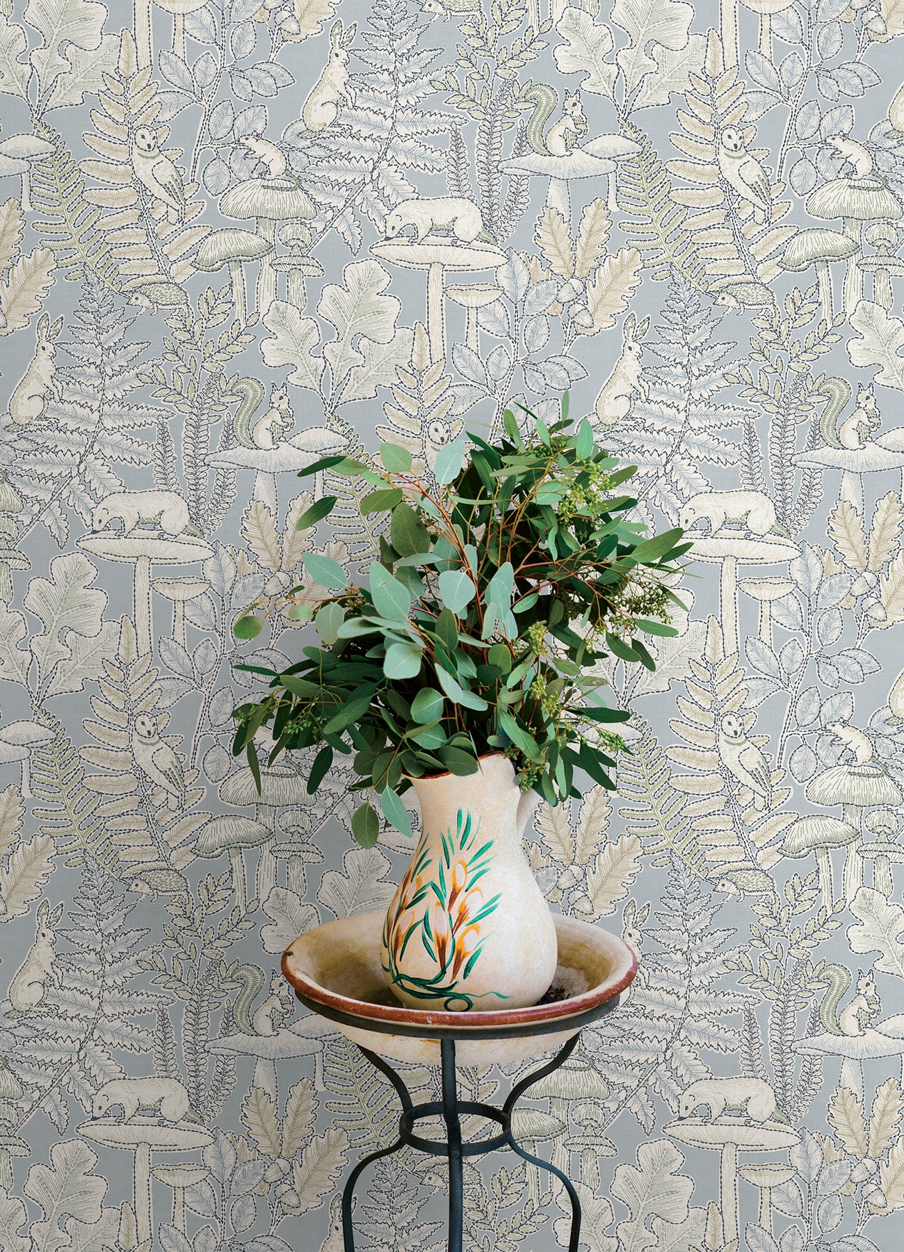 Holt wallpaper in light blue color - pattern number 4169-83102 - by Chesapeake in the Oak and Moss collection