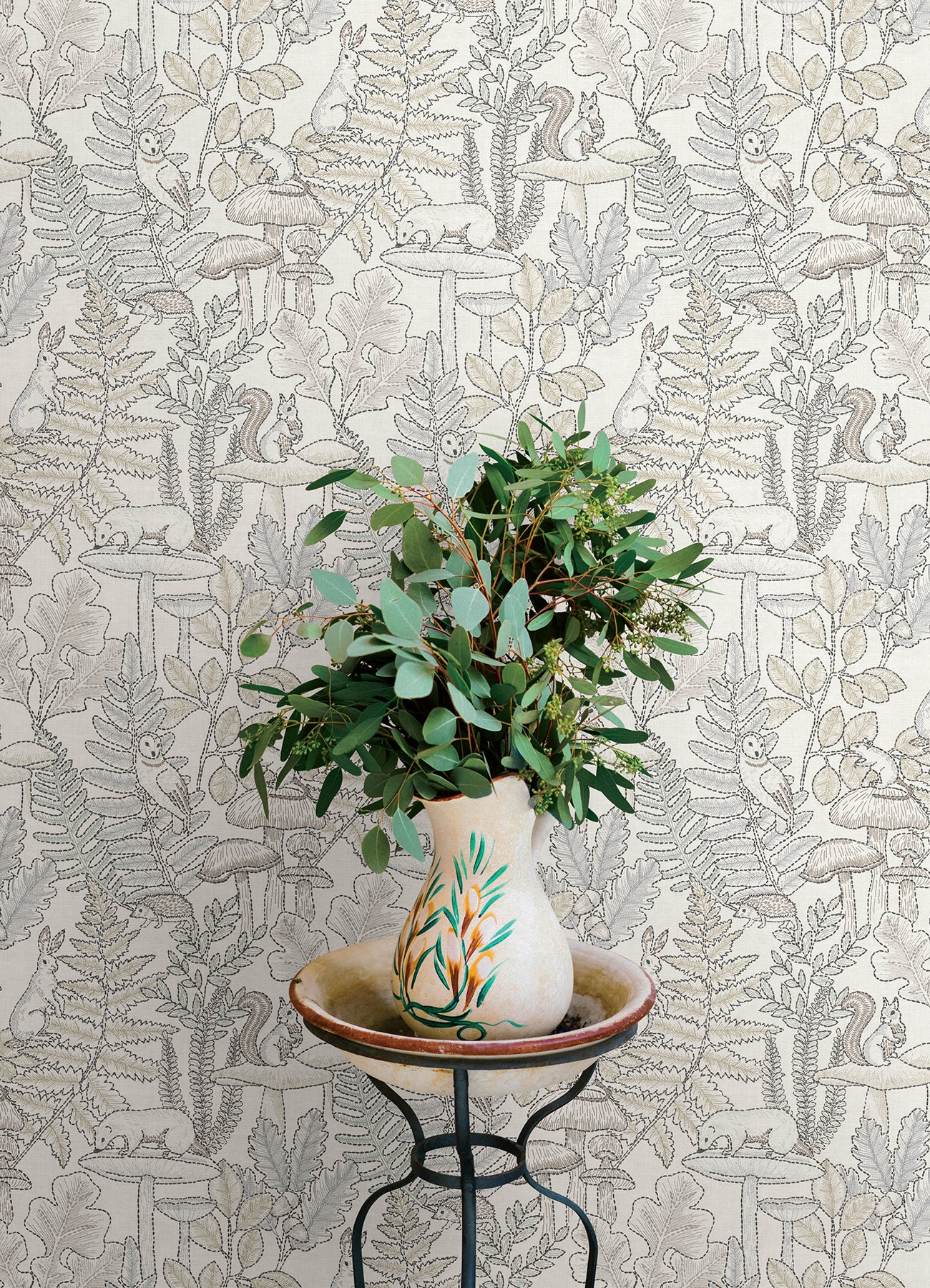 Holt wallpaper in neutral color - pattern number 4169-83103 - by Chesapeake in the Oak and Moss collection