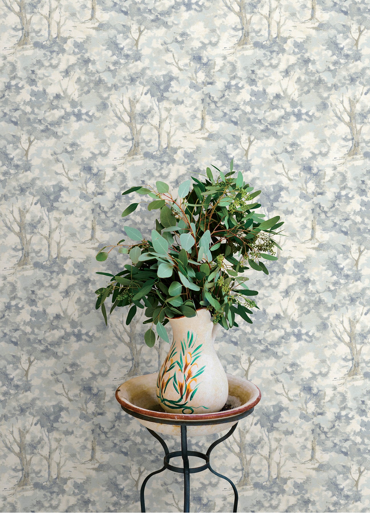 Thicket wallpaper in blue color - pattern number 4169-83108 - by Chesapeake in the Oak and Moss collection