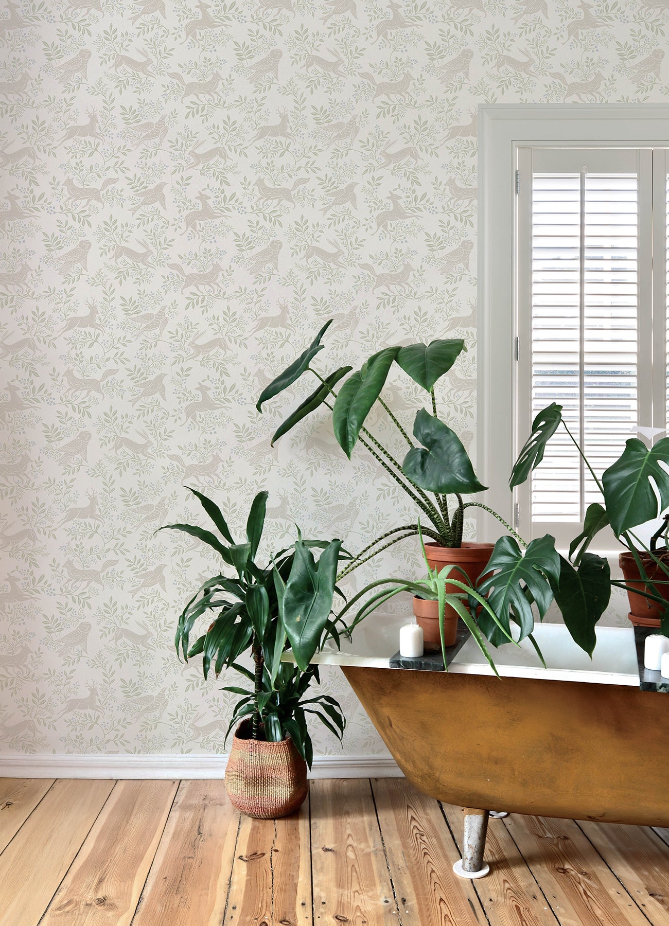 Revelry wallpaper in white color - pattern number 4169-83113 - by Chesapeake in the Oak and Moss collection