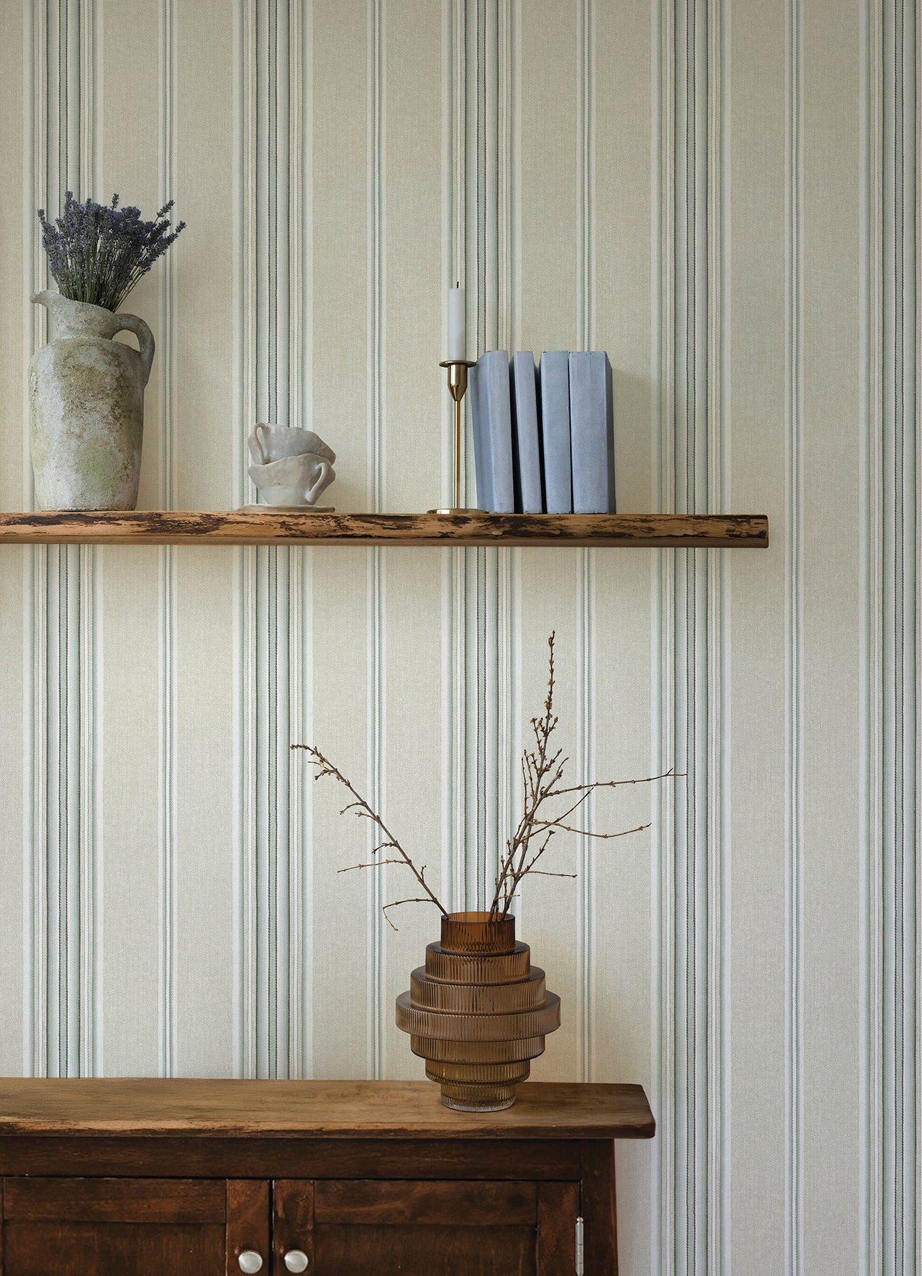 Calvados wallpaper in turquoise color - pattern number 4169-83122 - by Chesapeake in the Oak and Moss collection