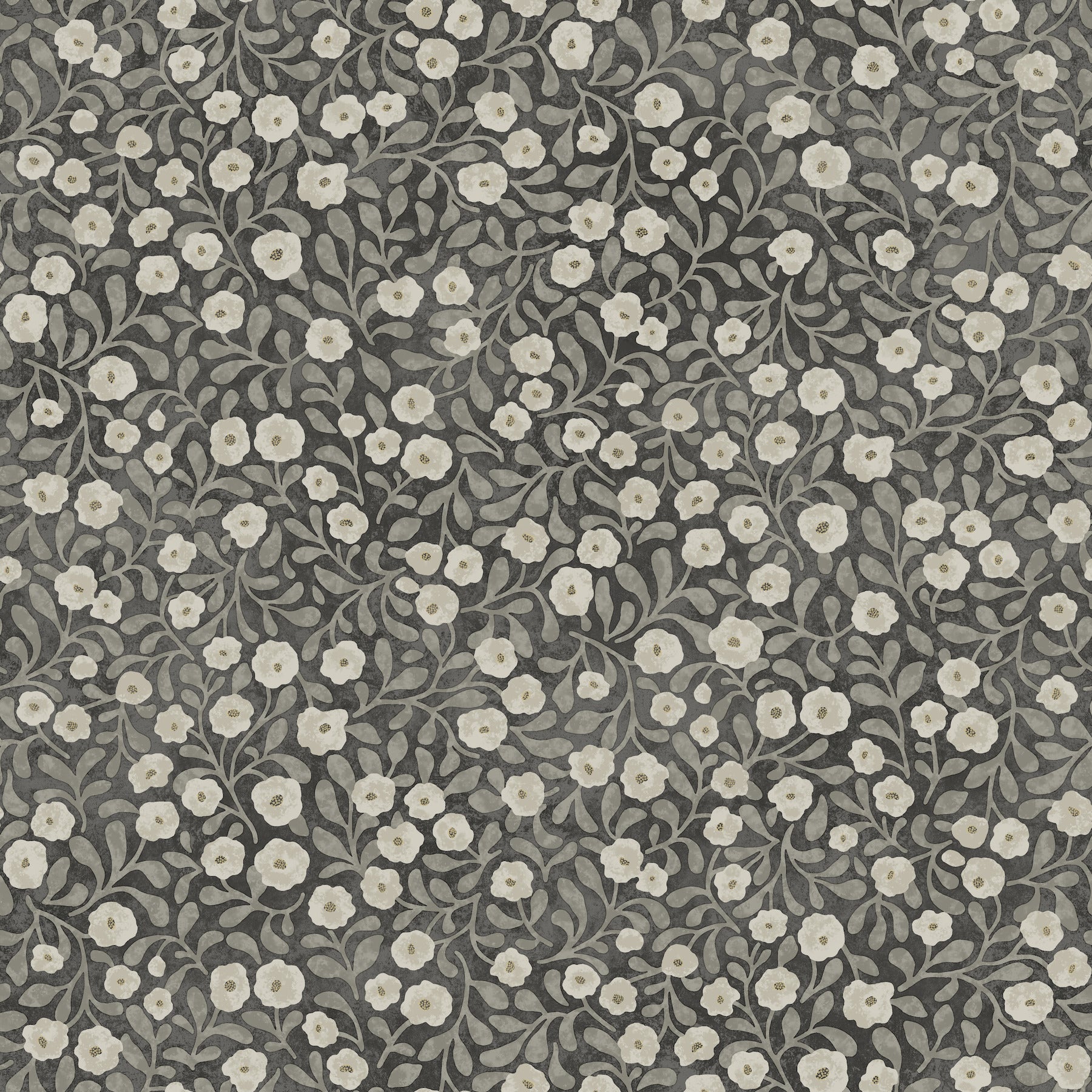 Poppy Trail wallpaper in black color - pattern number 4169-83133 - by Chesapeake in the Oak and Moss collection