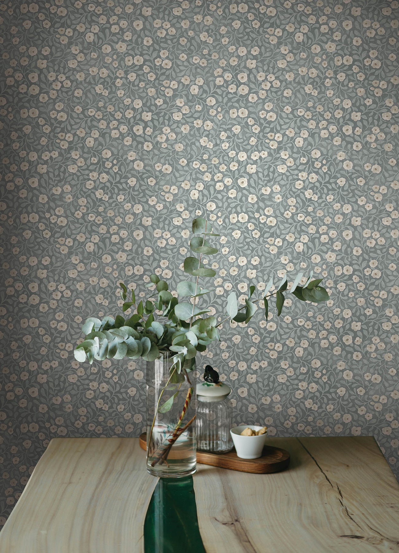 Poppy Trail wallpaper in light blue color - pattern number 4169-83134 - by Chesapeake in the Oak and Moss collection