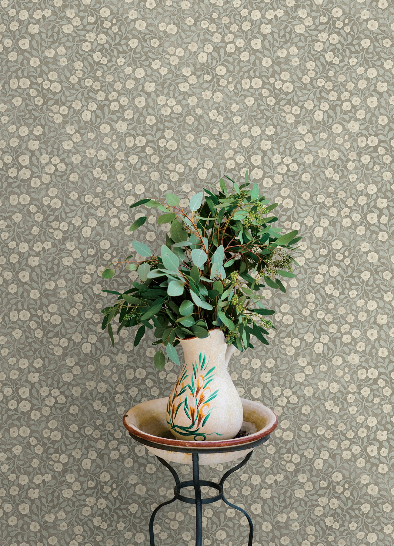 Poppy Trail wallpaper in aqua color - pattern number 4169-83136 - by Chesapeake in the Oak and Moss collection