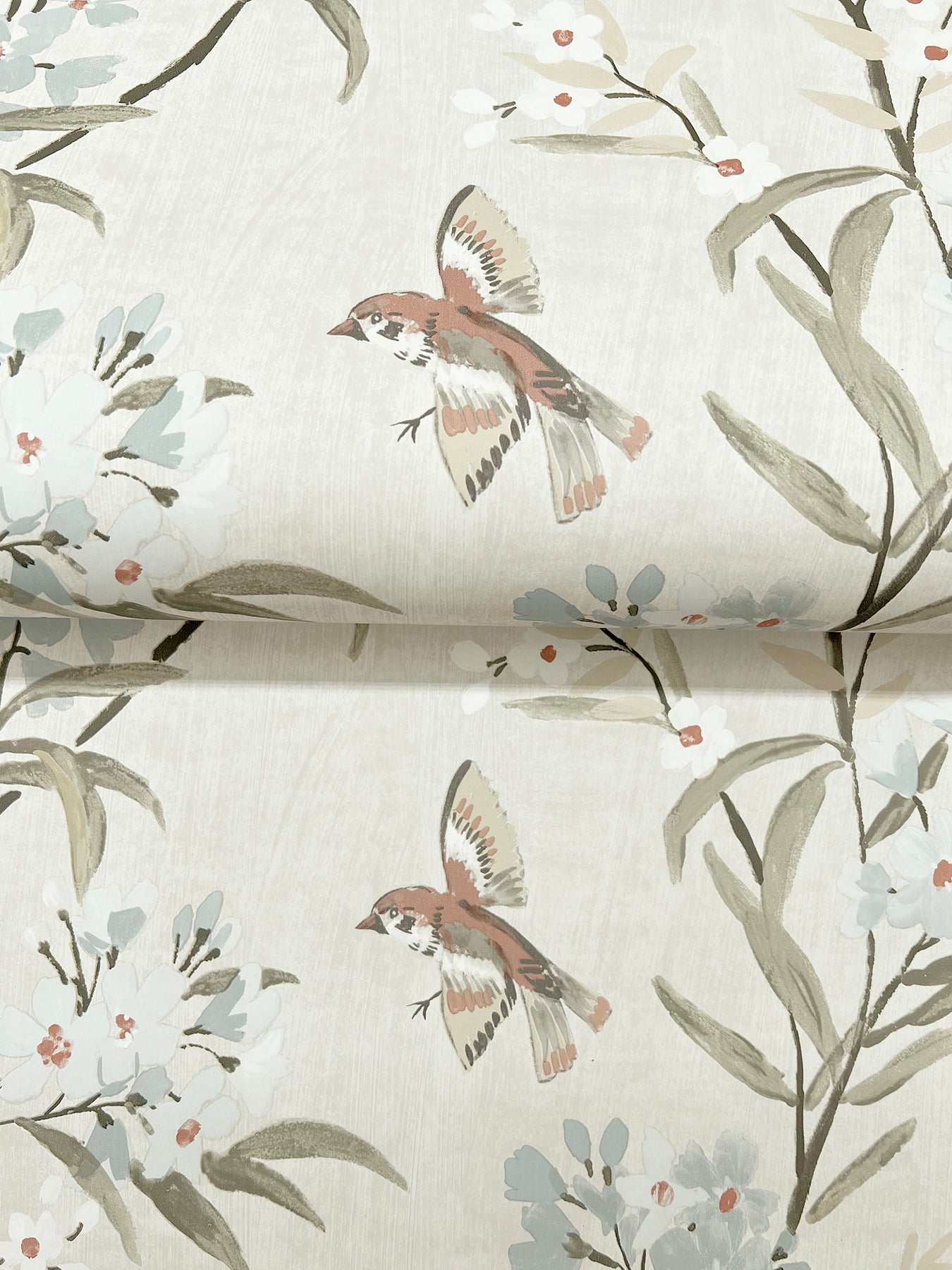 Tea Olive wallpaper in beige color - pattern number 4169-83137 - by Chesapeake in the Oak and Moss collection