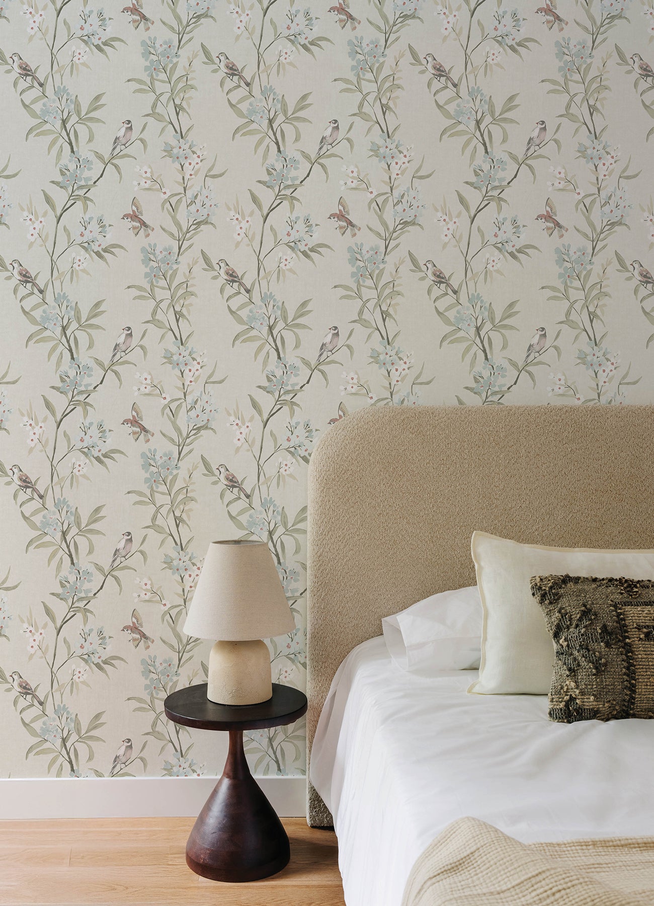 Tea Olive wallpaper in beige color - pattern number 4169-83137 - by Chesapeake in the Oak and Moss collection