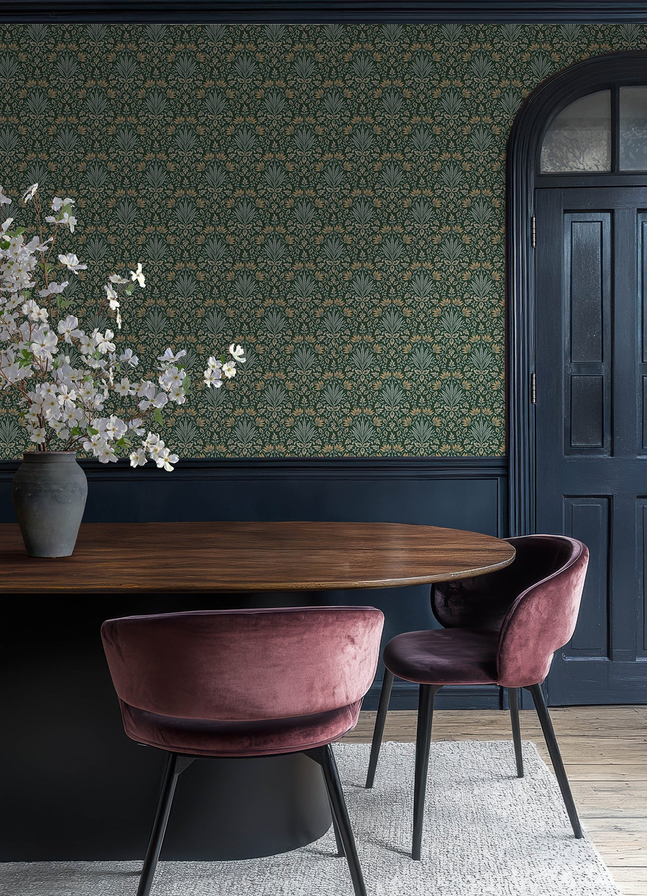 Woodbury wallpaper in evergreen color - pattern number 4173-27631 - by A Street Prints in the Chris Loves Julia collection