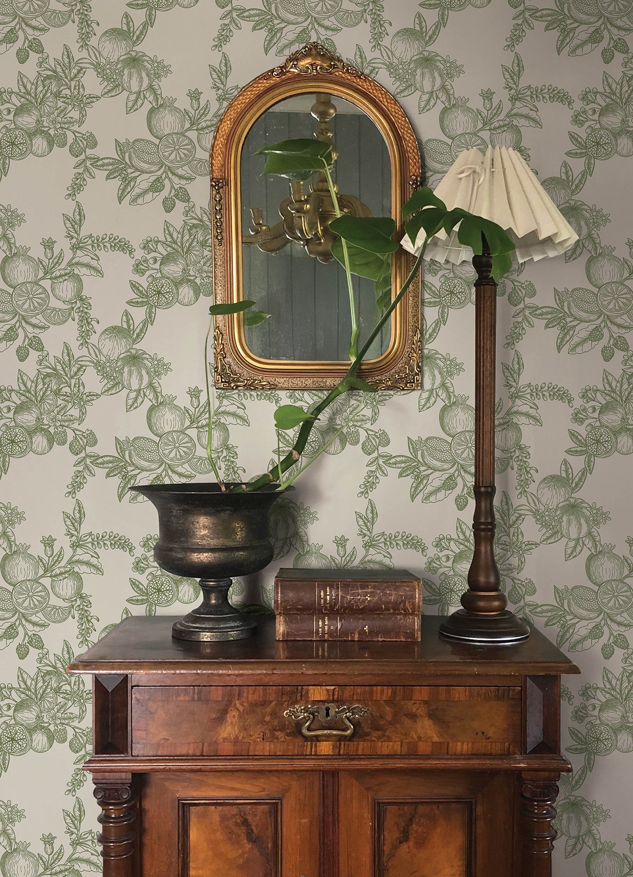 Gerty wallpaper in green color - pattern number 4173-27636 - by A Street Prints in the Chris Loves Julia collection