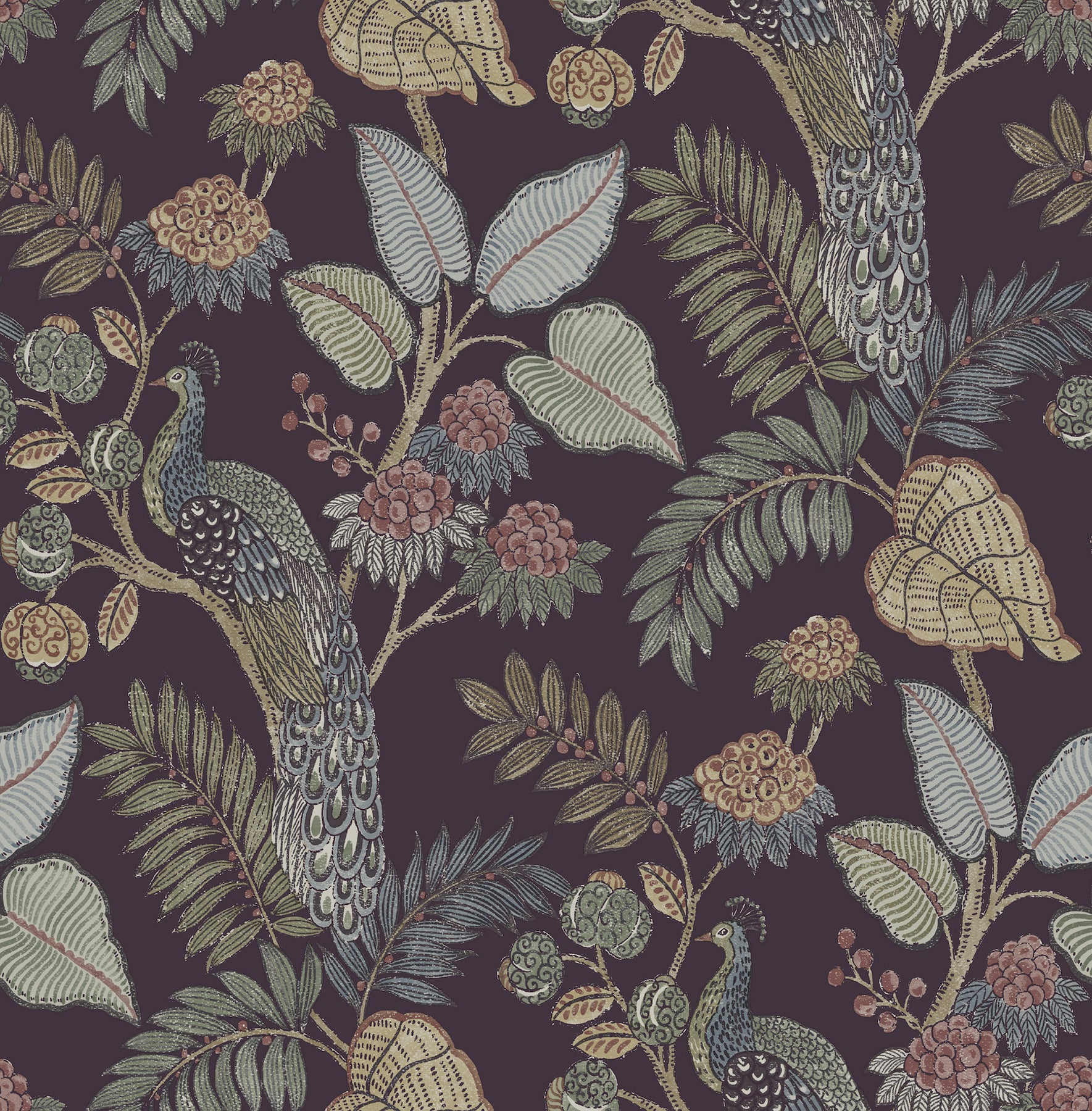 Geneva wallpaper in plum color - pattern number 4173-27644 - by A Street Prints in the Chris Loves Julia collection
