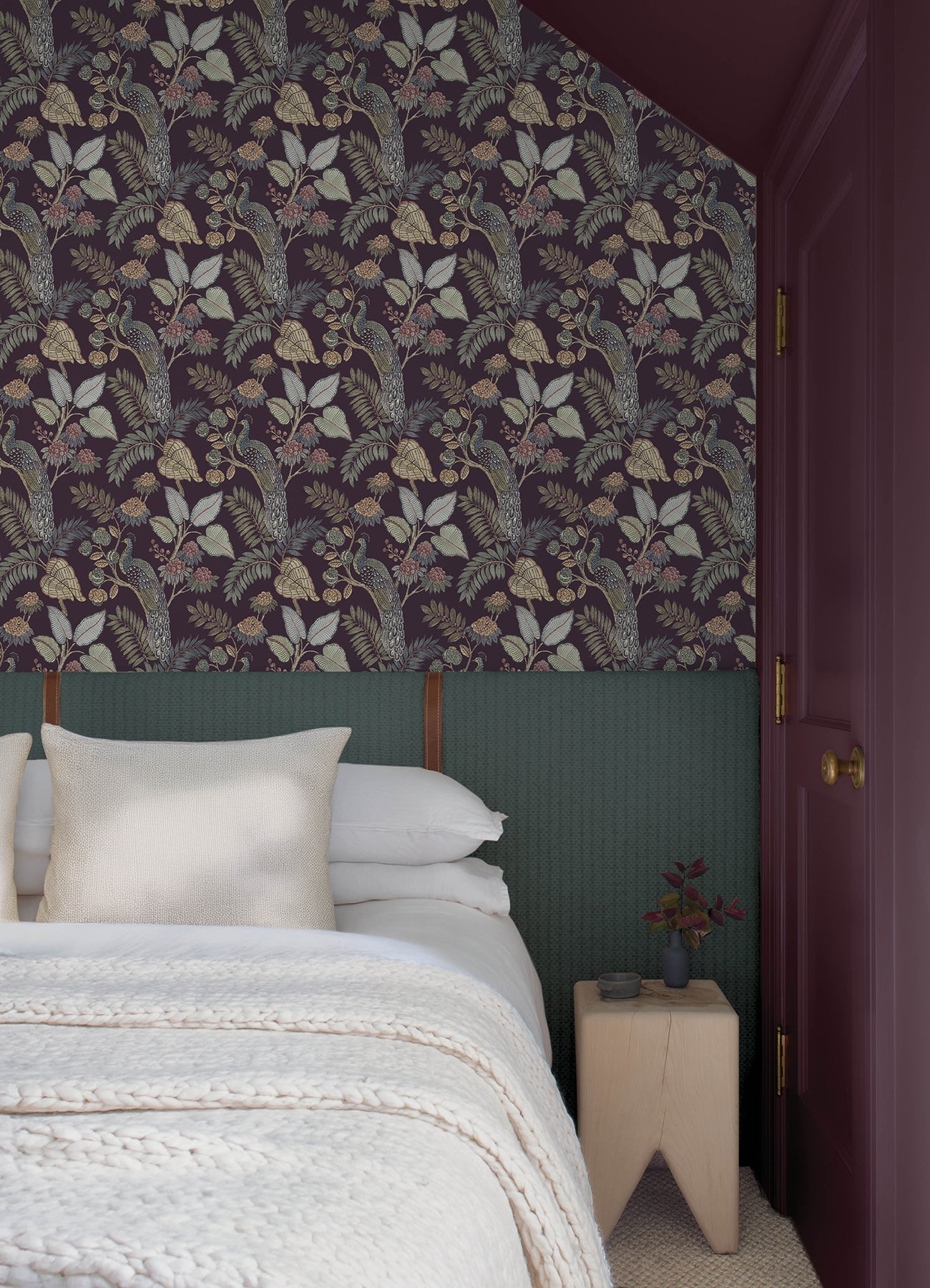 Geneva wallpaper in plum color - pattern number 4173-27644 - by A Street Prints in the Chris Loves Julia collection