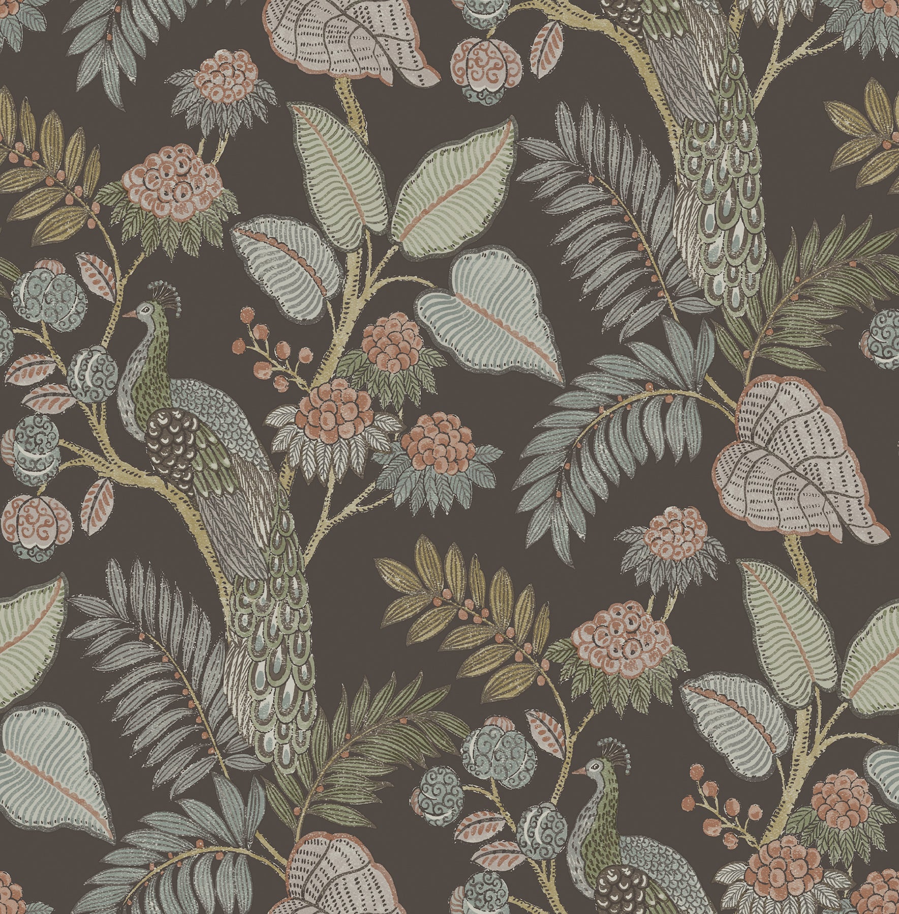 Geneva wallpaper in chocolate color - pattern number 4173-27647 - by A Street Prints in the Chris Loves Julia collection