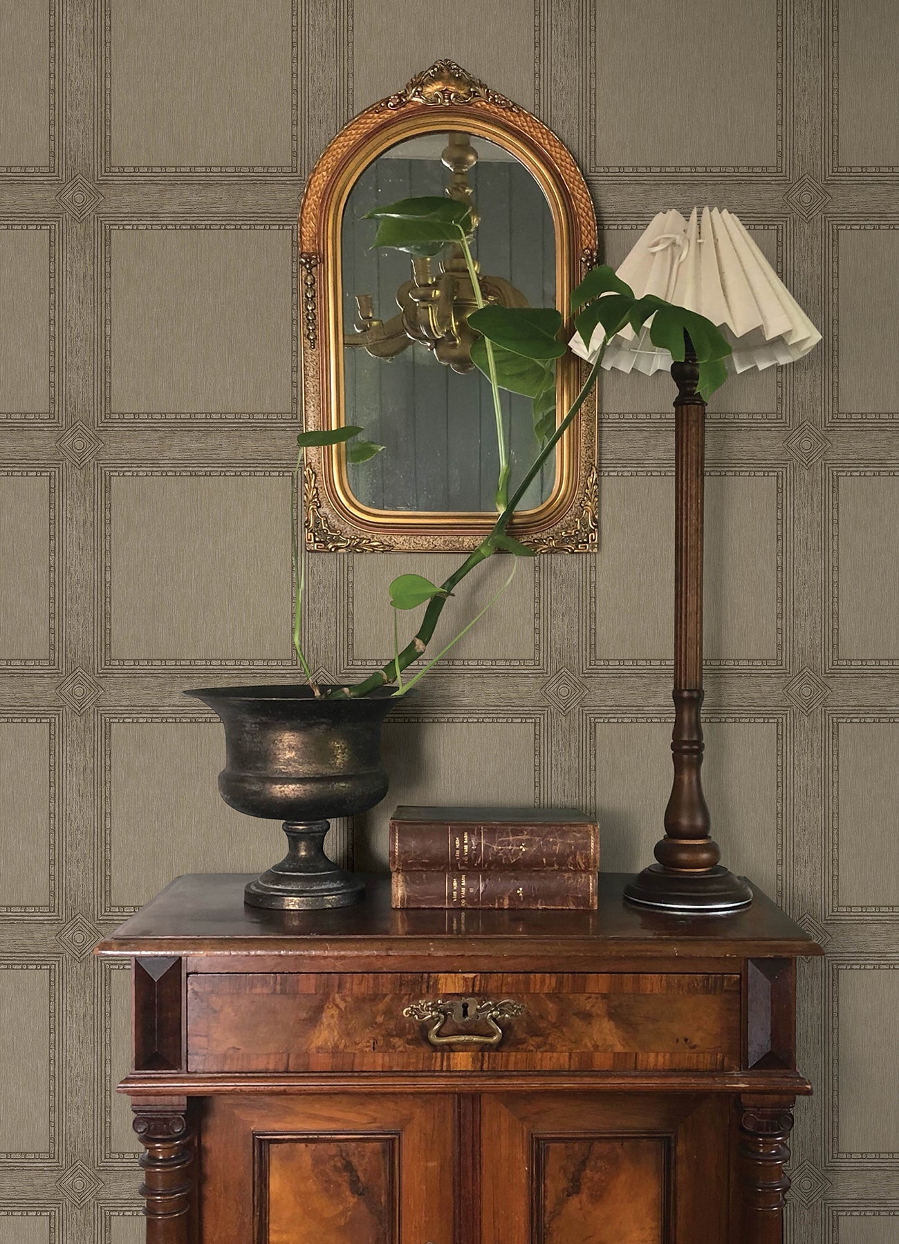 Moorland wallpaper in chestnut color - pattern number 4173-27657 - by A Street Prints in the Chris Loves Julia collection