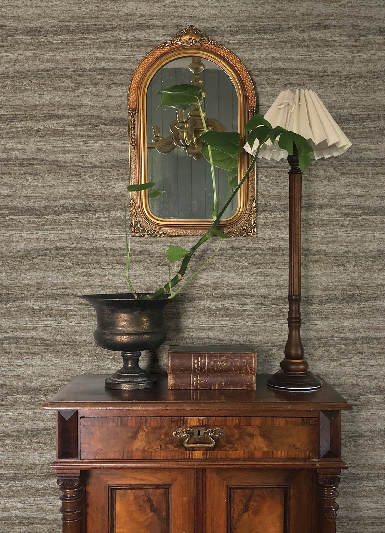 Lyman wallpaper in stone color - pattern number 4173-27666 - by A Street Prints in the Chris Loves Julia collection
