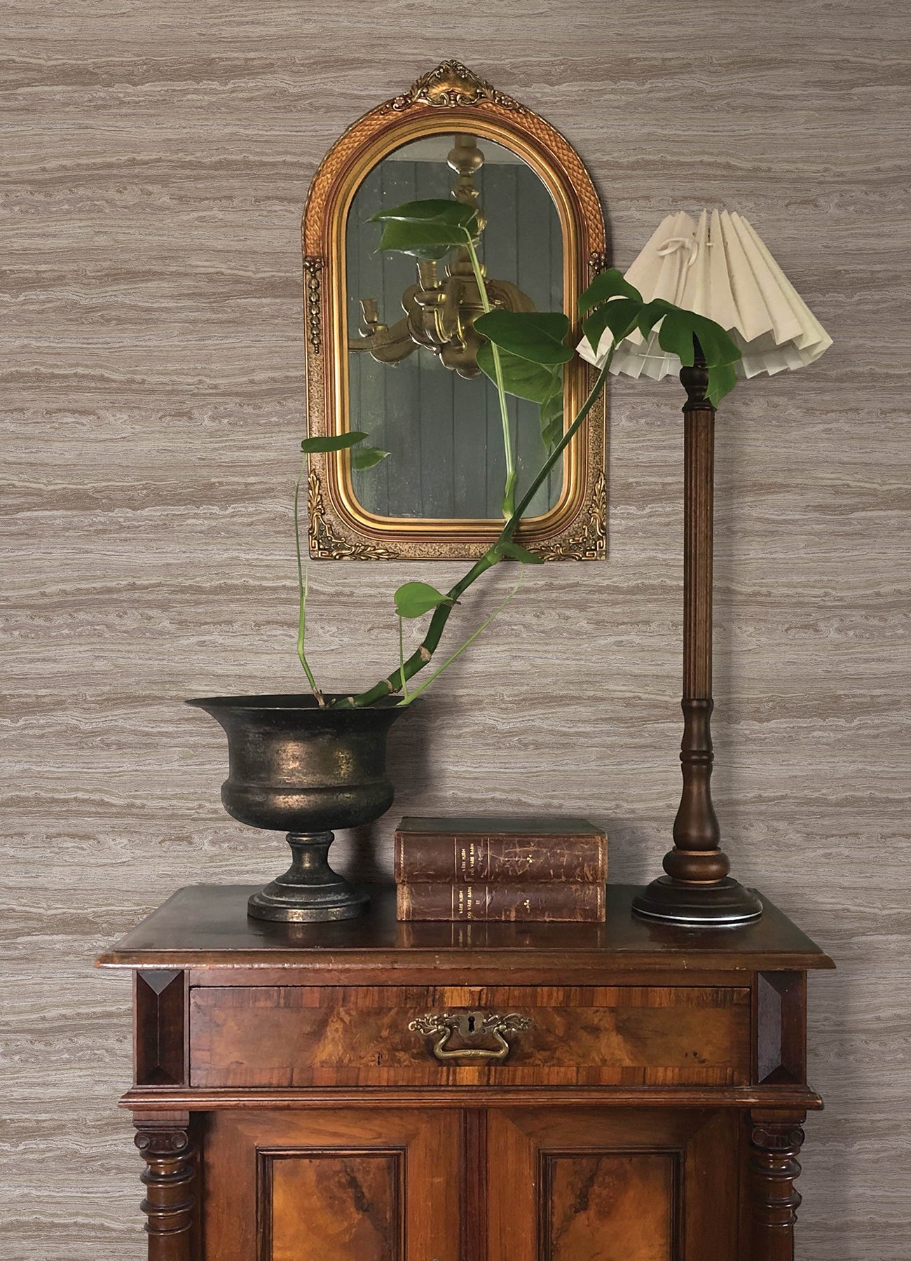 Lyman wallpaper in mauve color - pattern number 4173-27668 - by A Street Prints in the Chris Loves Julia collection