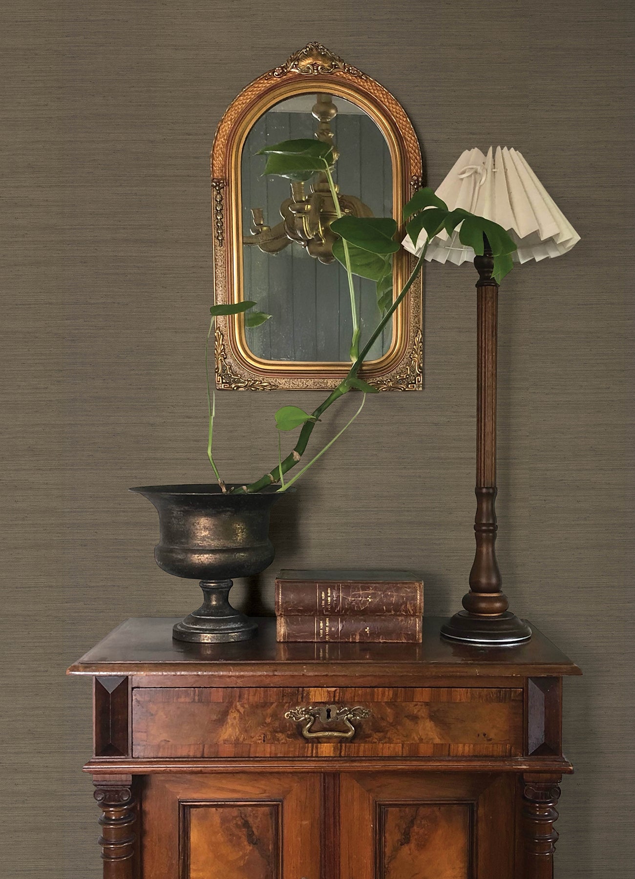 Mycroft wallpaper in sterling color - pattern number 4173-82101 - by A Street Prints in the Chris Loves Julia collection