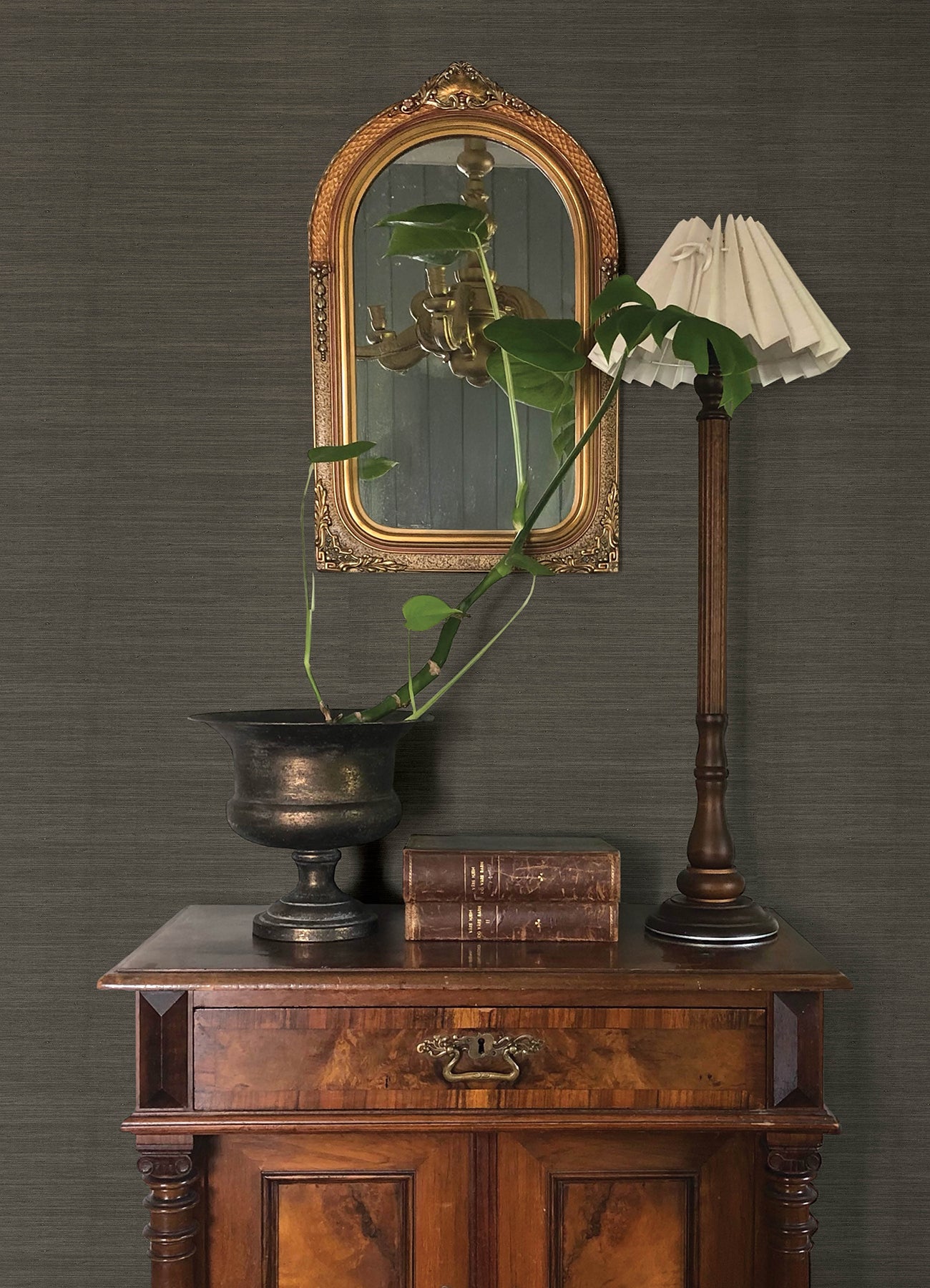 Mycroft wallpaper in slate color - pattern number 4173-82103 - by A Street Prints in the Chris Loves Julia collection