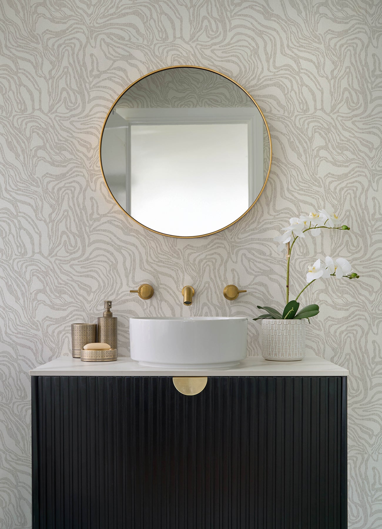 Massar wallpaper in taupe color - pattern number 4177-27706 - by A Street Prints in the Drew and Jonathan Home Fifth Edition collection