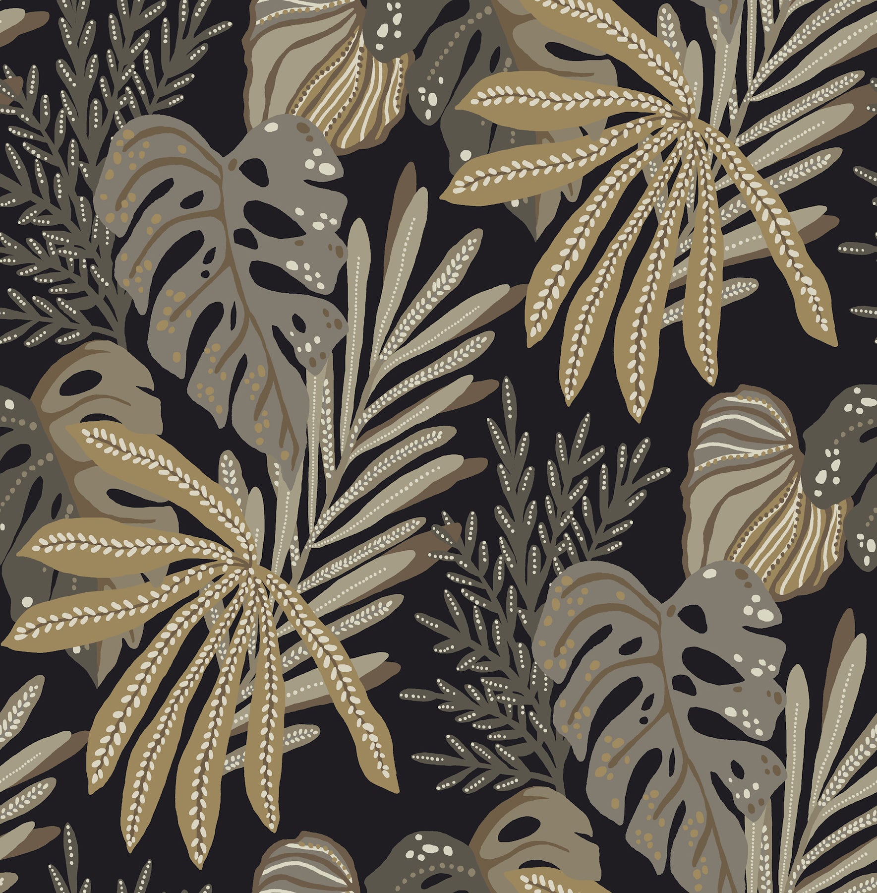 Alocasia wallpaper in neutral color - pattern number 4177-27736 - by A Street Prints in the Drew and Jonathan Home Fifth Edition collection