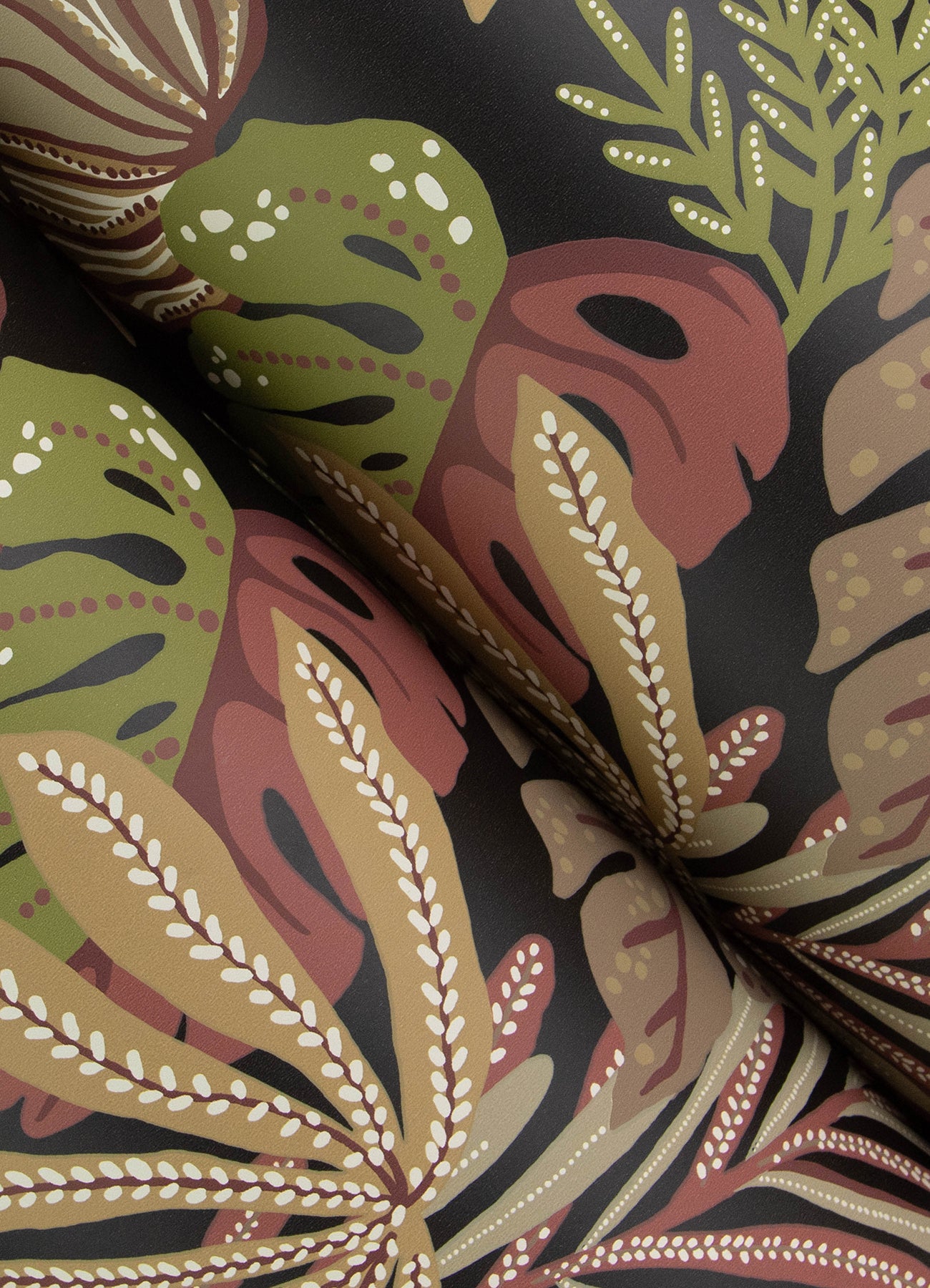 Alocasia wallpaper in burgundy color - pattern number 4177-27738 - by A Street Prints in the Drew and Jonathan Home Fifth Edition collection