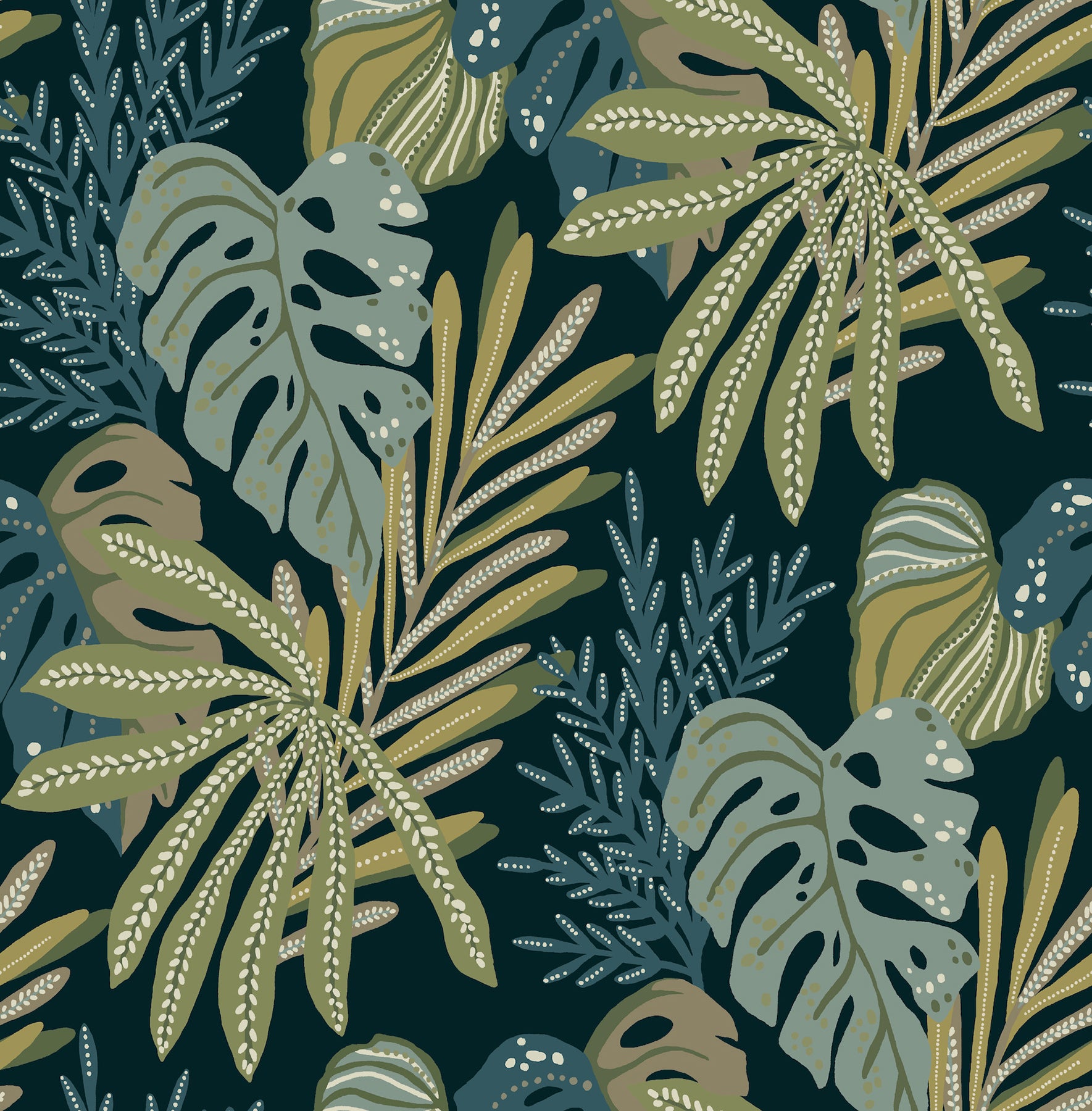 Alocasia wallpaper in green color - pattern number 4177-27739 - by A Street Prints in the Drew and Jonathan Home Fifth Edition collection
