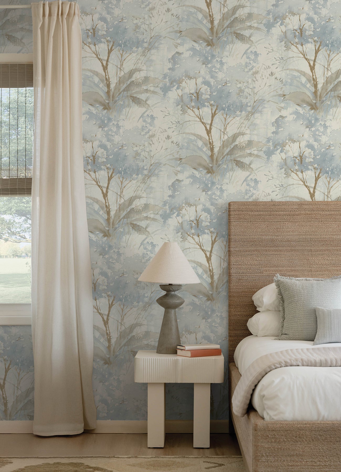 Mistwood wallpaper in blue color - pattern number 4177-27749 - by A Street Prints in the Drew and Jonathan Home Fifth Edition collection
