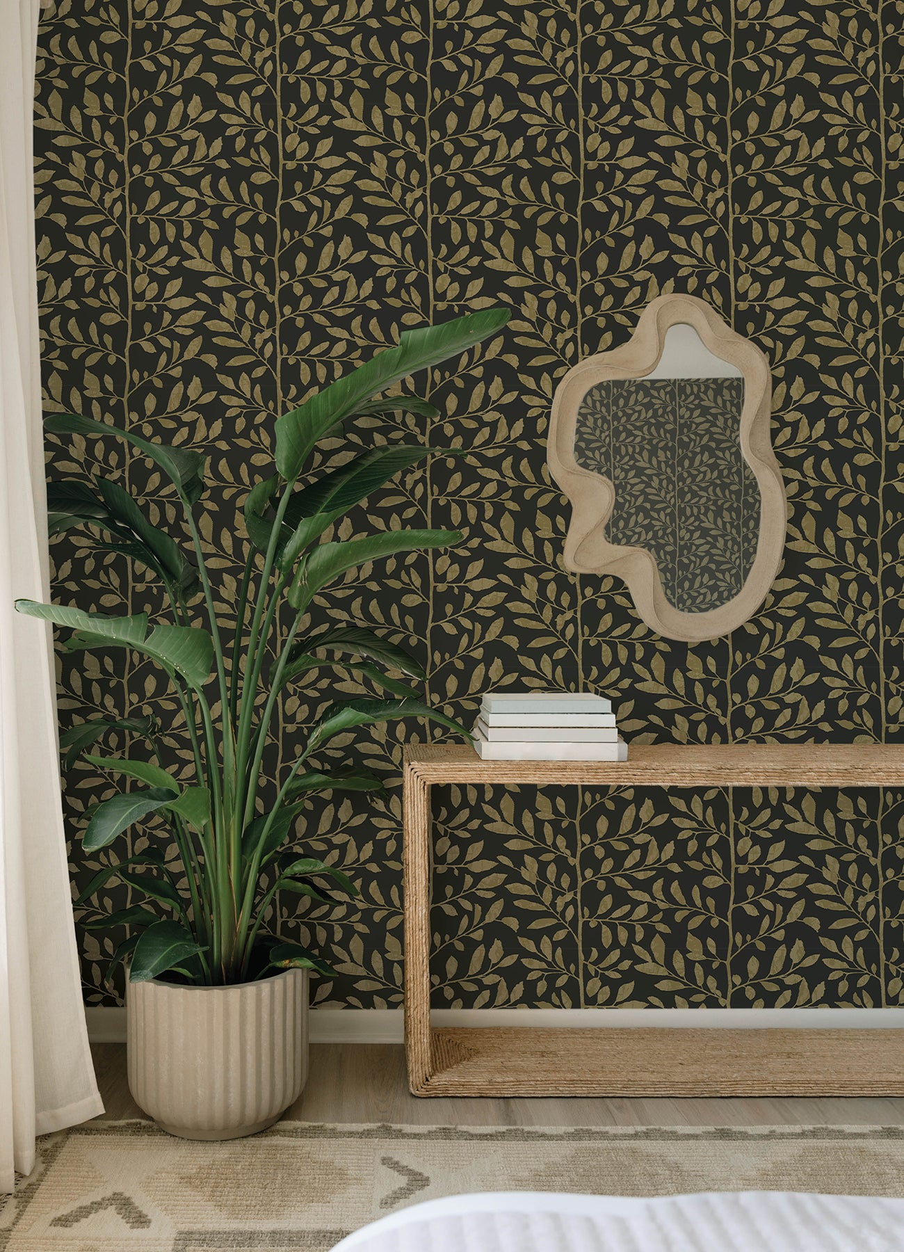Sagecrest wallpaper in black color - pattern number 4177-83306 - by A Street Prints in the Drew and Jonathan Home Fifth Edition collection