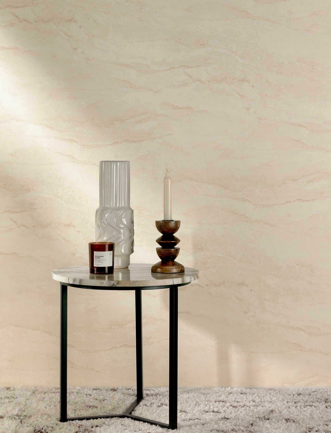 Morgana wallpaper in off-white color - pattern number 4191-83000 - by Chesapeake in the Kitchen & Bath collection