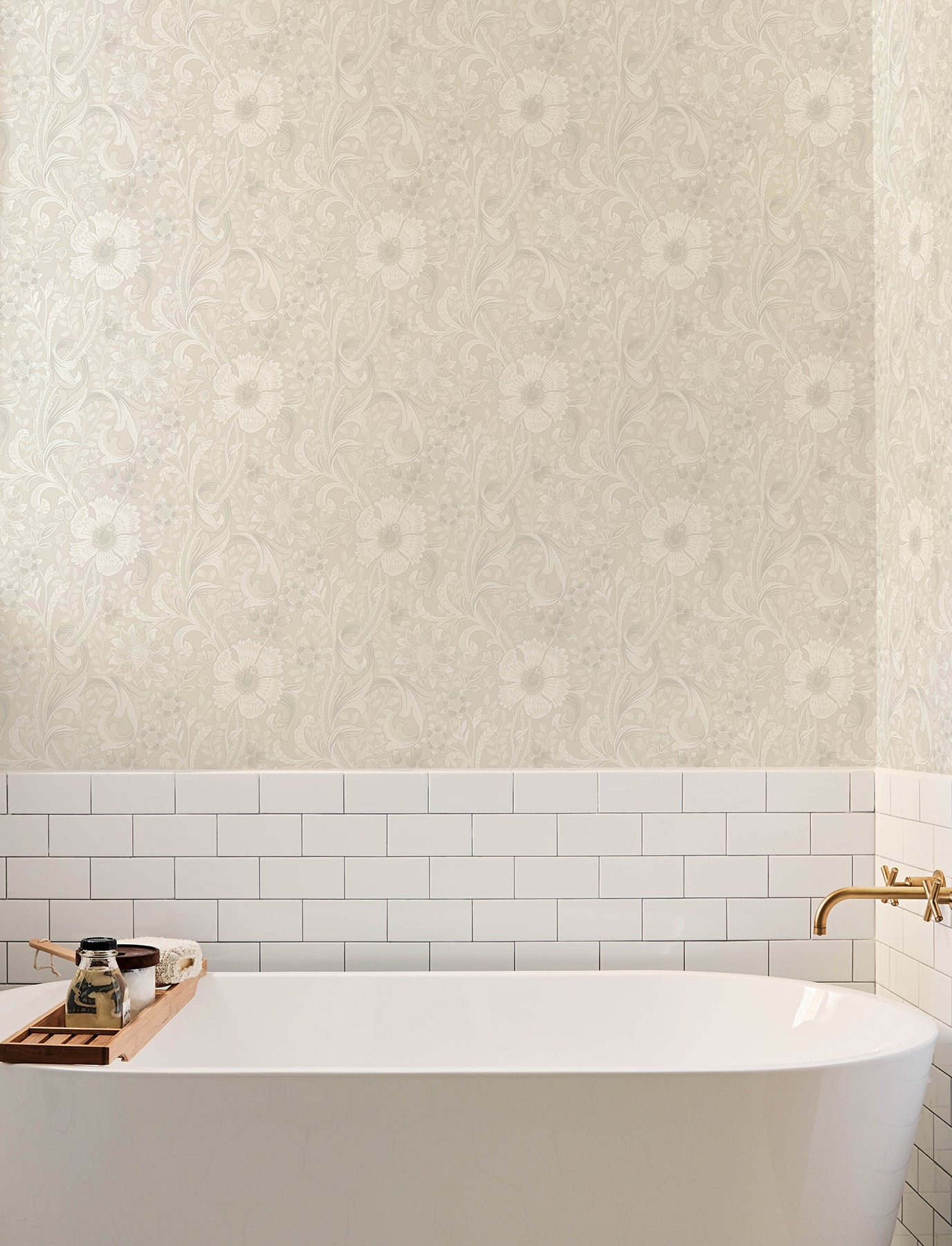 Liora wallpaper in neutral color - pattern number 4191-83011 - by Chesapeake in the Kitchen & Bath collection