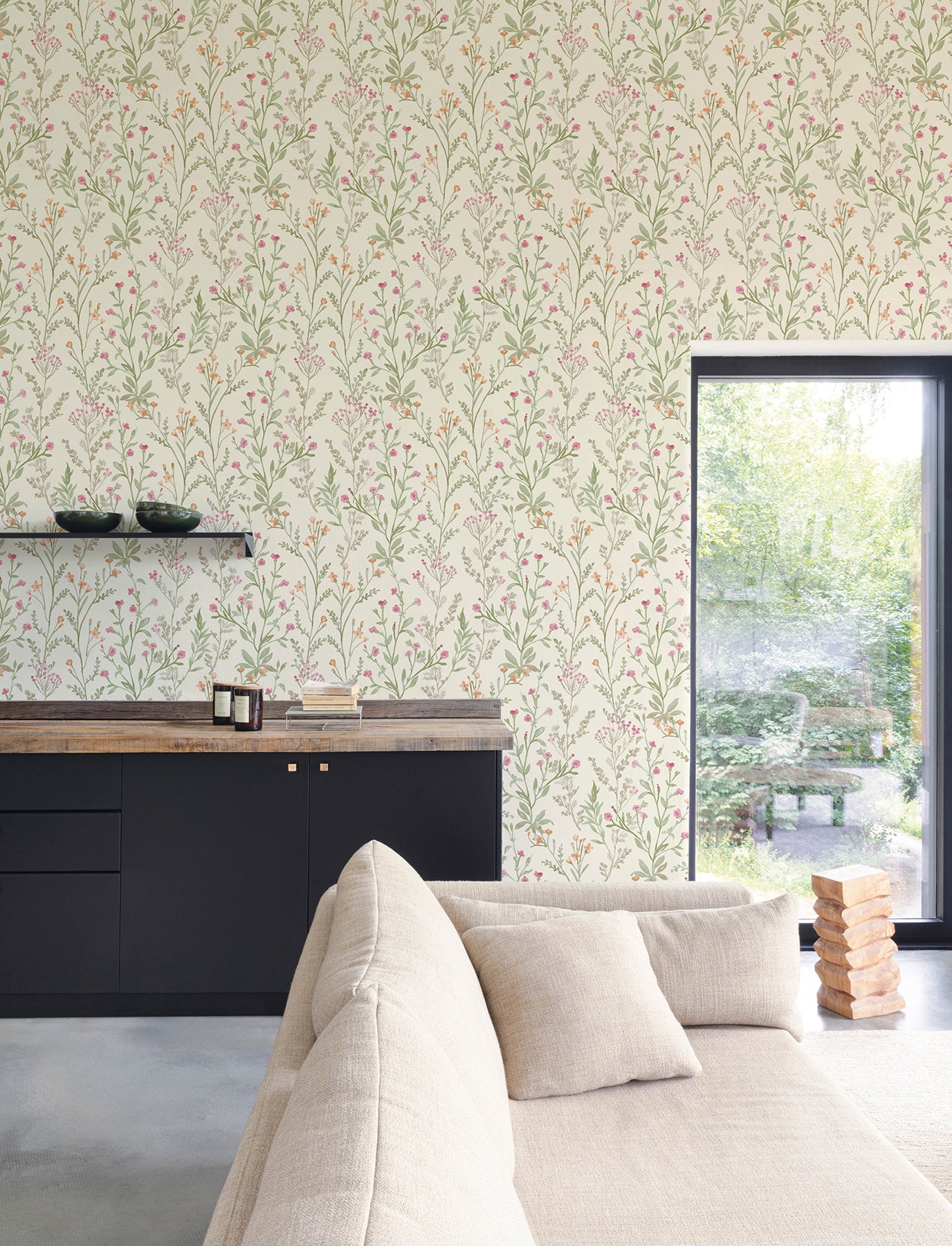 Laverne wallpaper in green color - pattern number 4191-83019 - by Chesapeake in the Kitchen & Bath collection