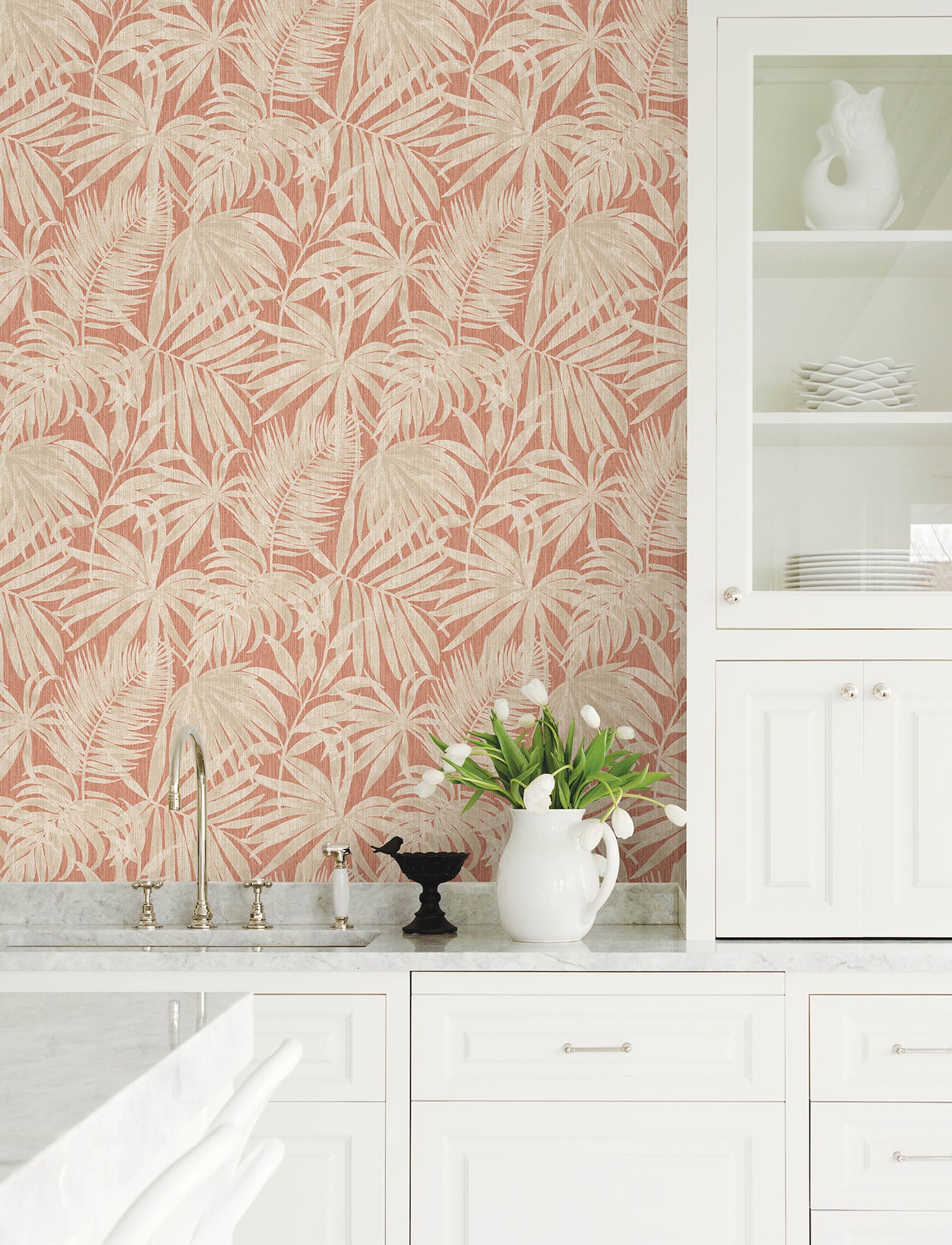 Sonny wallpaper in rust color - pattern number 4191-83029 - by Chesapeake in the Kitchen & Bath collection