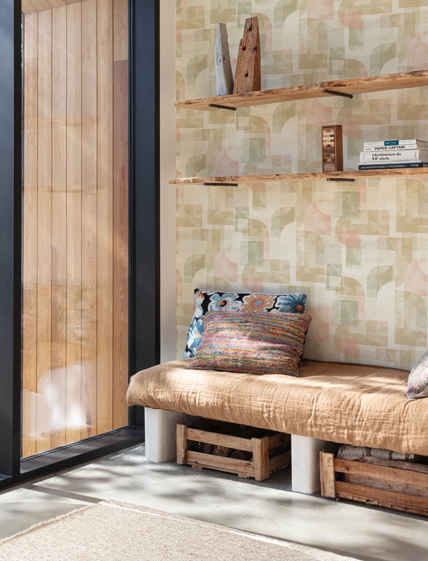 Cassandra wallpaper in brown color - pattern number 4191-83032 - by Chesapeake in the Kitchen & Bath collection
