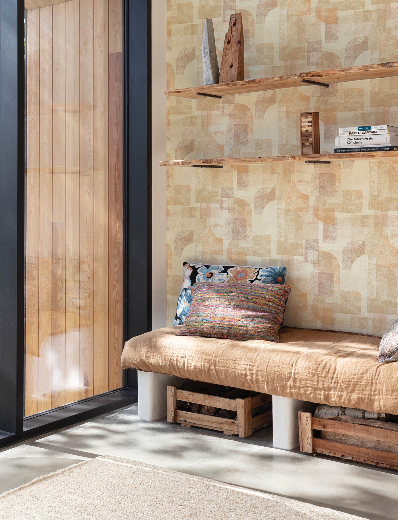 Cassandra wallpaper in rust color - pattern number 4191-83033 - by Chesapeake in the Kitchen & Bath collection