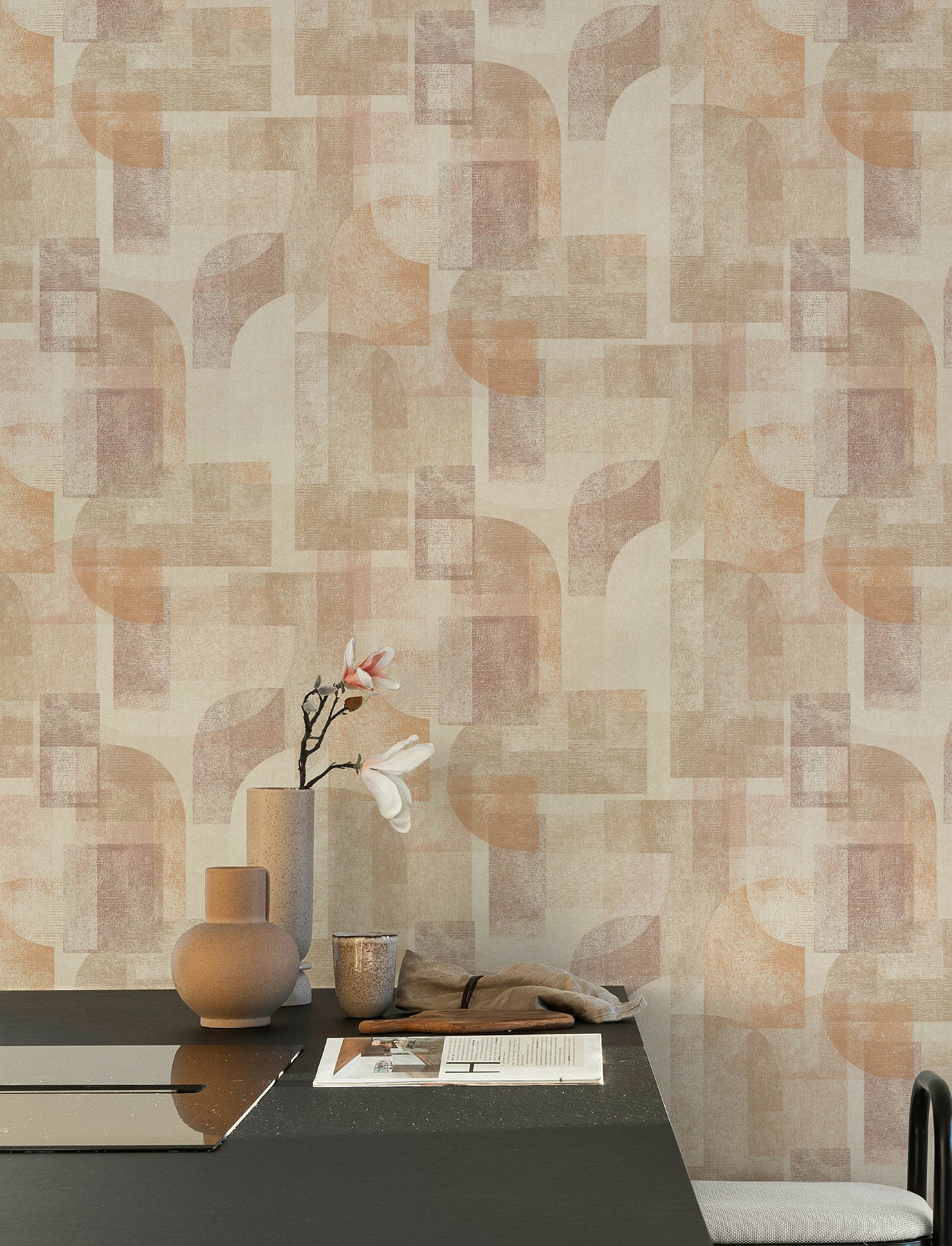 Cassandra wallpaper in rust color - pattern number 4191-83033 - by Chesapeake in the Kitchen & Bath collection