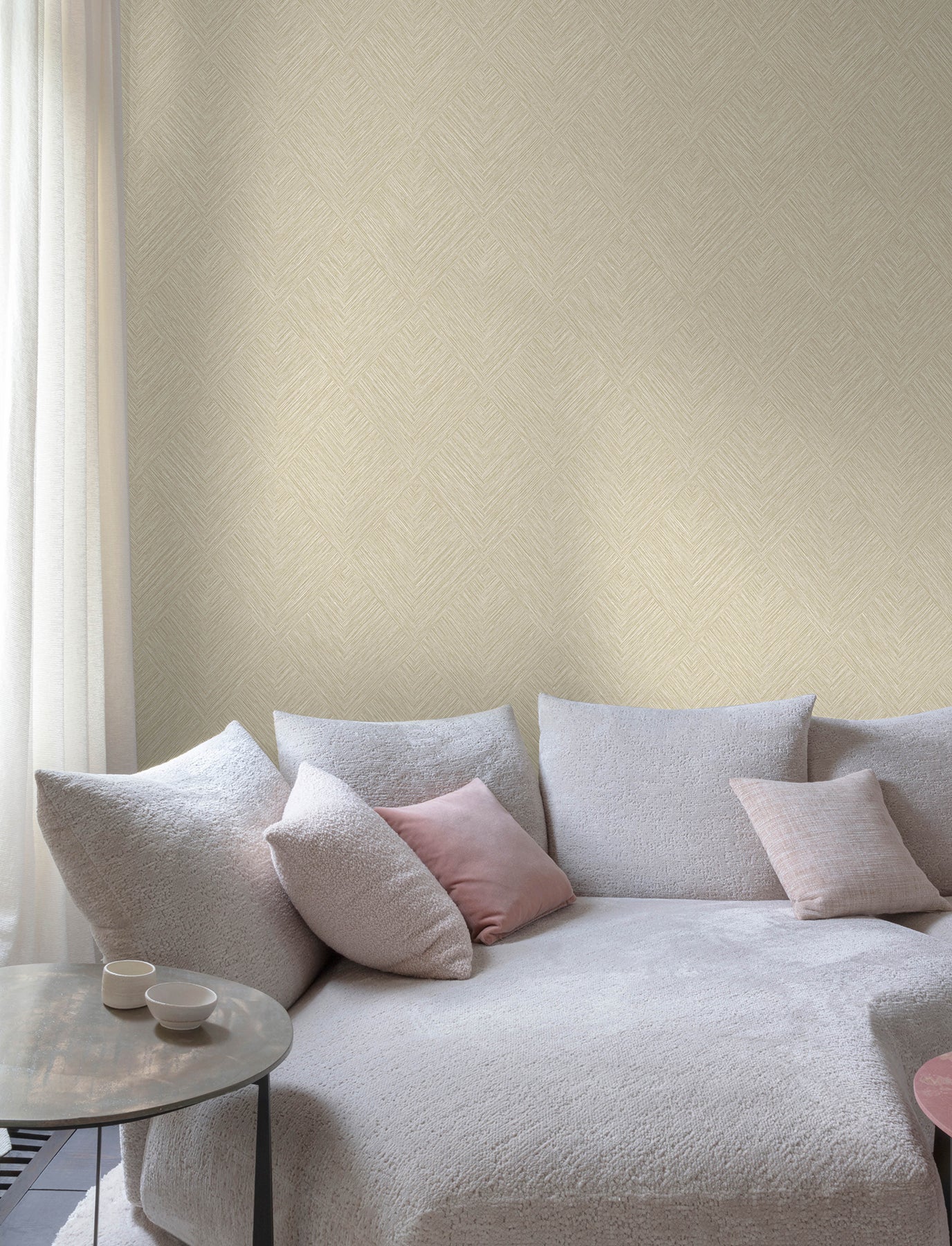 Hollis wallpaper in light brown color - pattern number 4191-83044 - by Chesapeake in the Kitchen & Bath collection