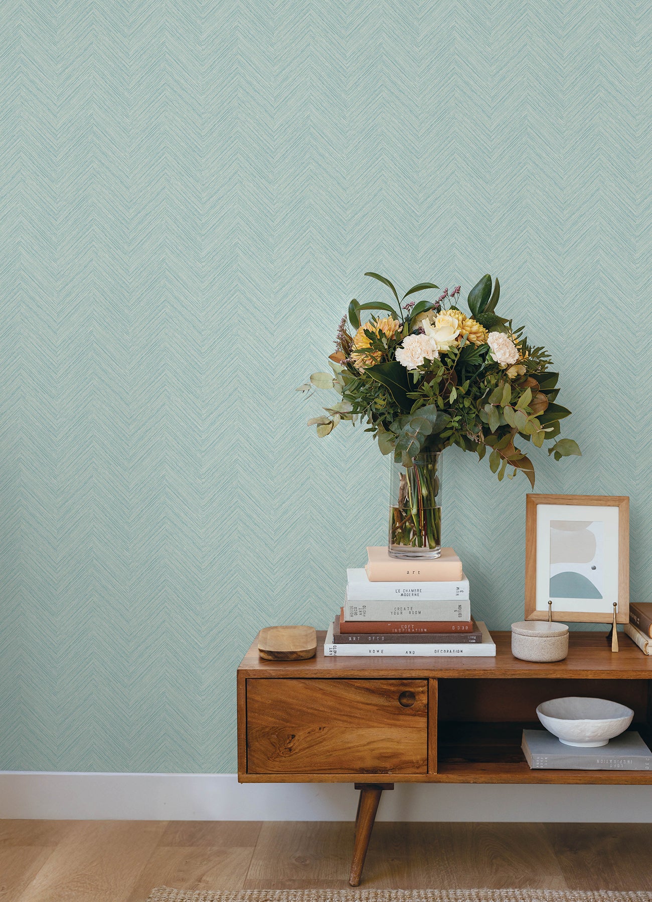 Caladesi Wallpaper in aqua color - pattern number 4192-13672 - by Chesapeake in the Plaid and Stripe Resource Collection collection