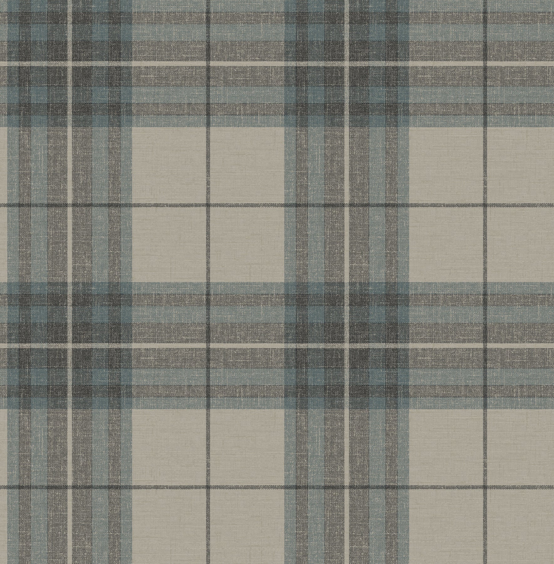 Cabin Check Wallpaper in teal color - pattern number 4192-27695 - by Chesapeake in the Plaid and Stripe Resource Collection collection