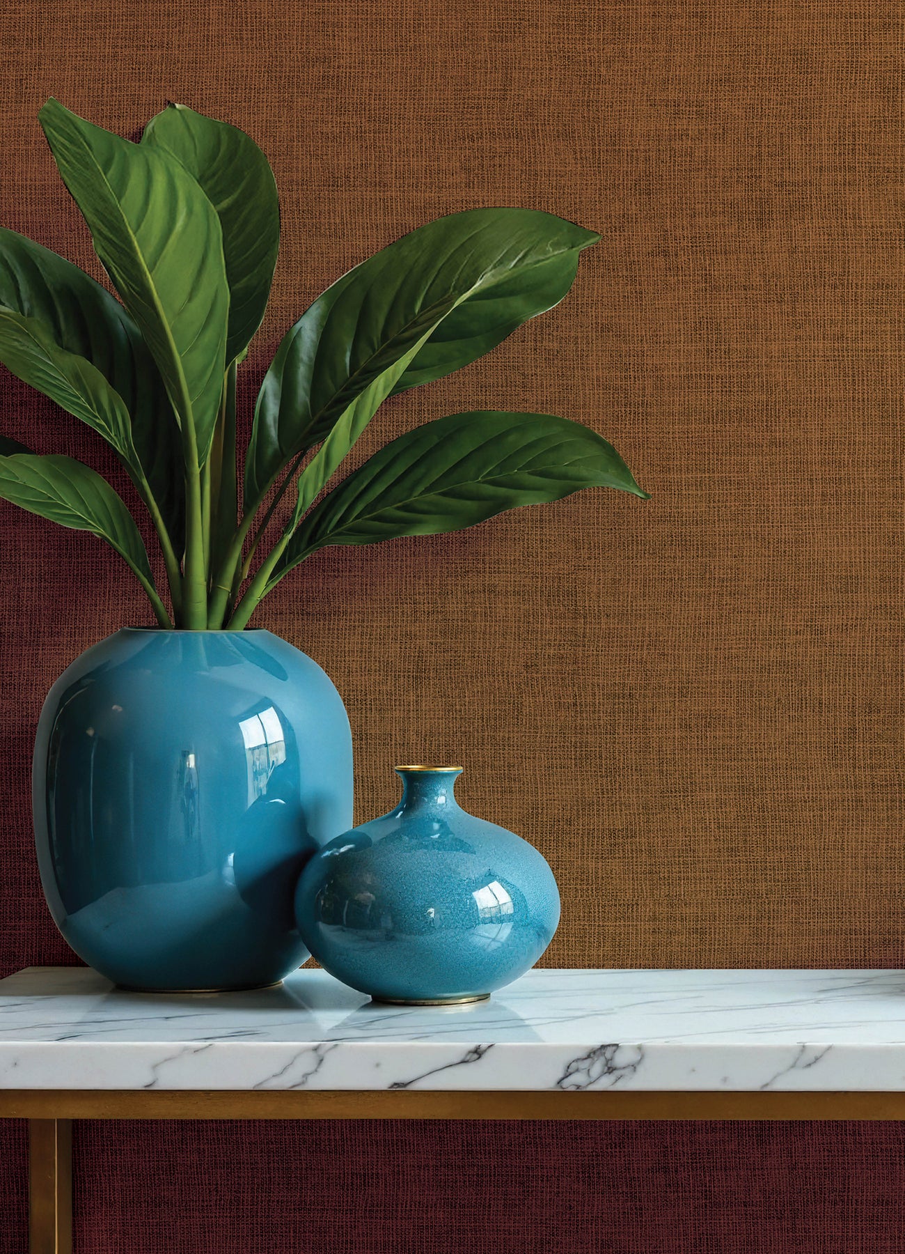 Alba wallpaper in copper color - pattern number 4193-7409 - by A Street Prints in the Portofino collection