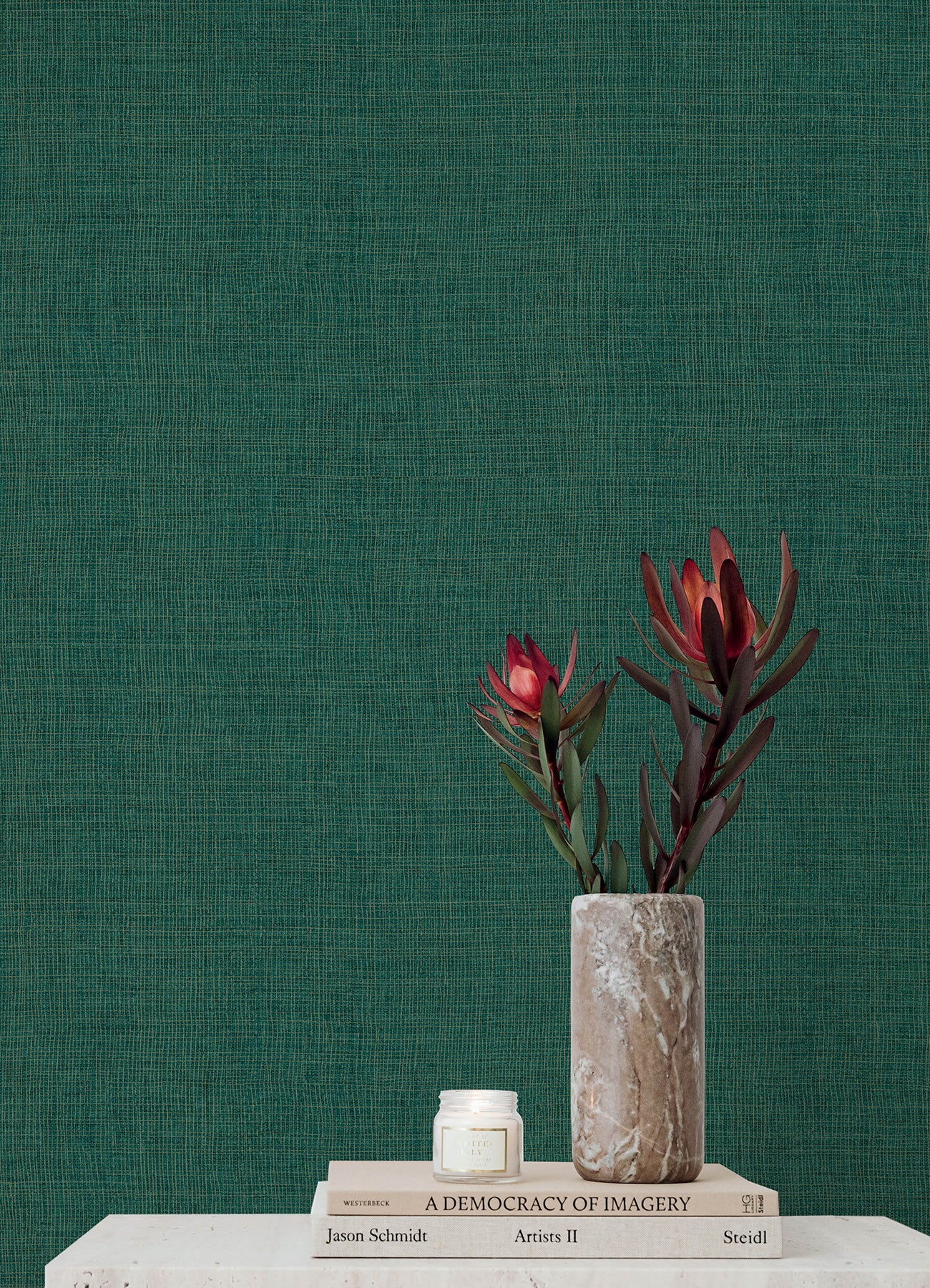 Alba wallpaper in evergreen color - pattern number 4193-7413 - by A Street Prints in the Portofino collection