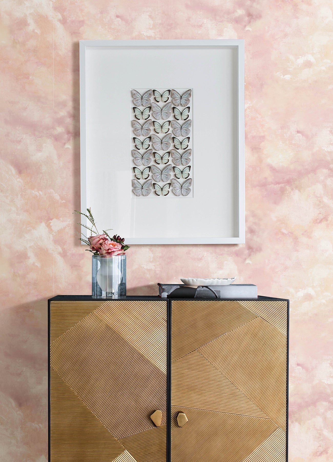 Aria wallpaper in pink color - pattern number 4193-7461 - by A Street Prints in the Portofino collection