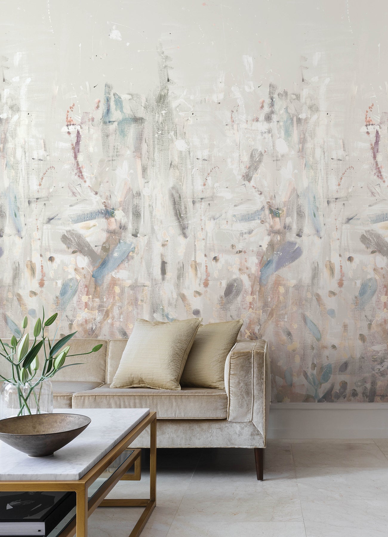Fresco 3 Panel mural in multicolor color - pattern number 4193-7490M - by A Street Prints in the Portofino collection