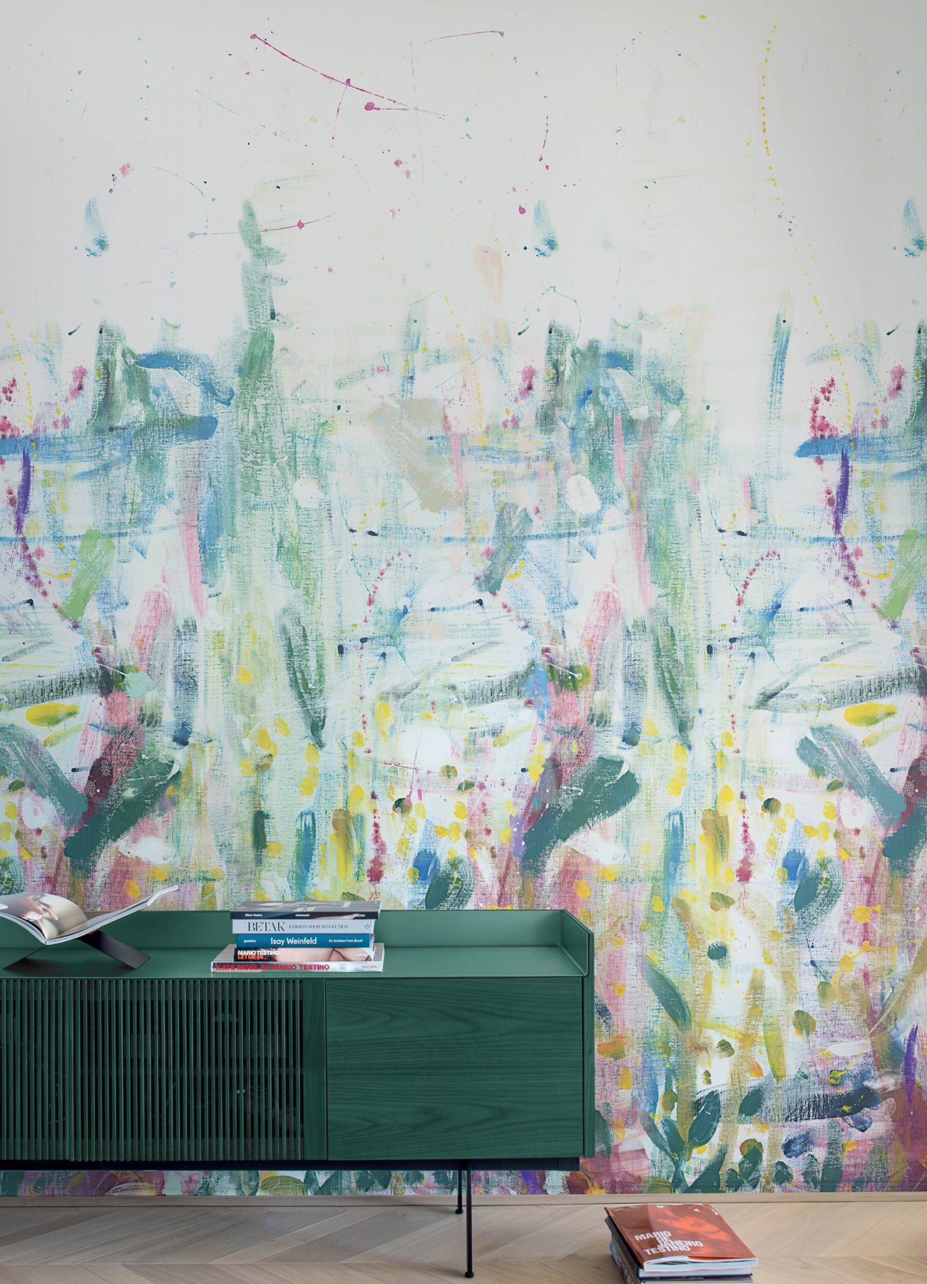 Fresco 3 Panel mural in neutral color - pattern number 4193-7492M - by A Street Prints in the Portofino collection