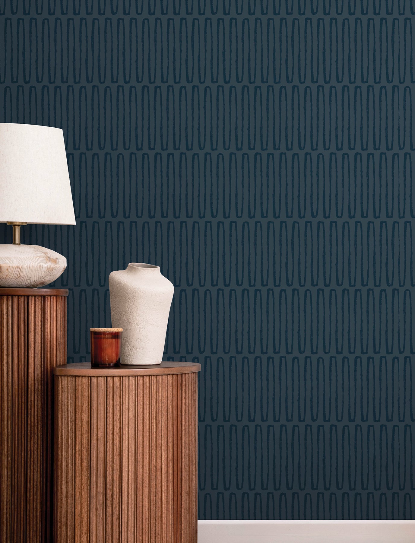 Lars Wallpaper in navy color - pattern number 4197-26502 - by A Street Prints in the Kaleidoscope collection