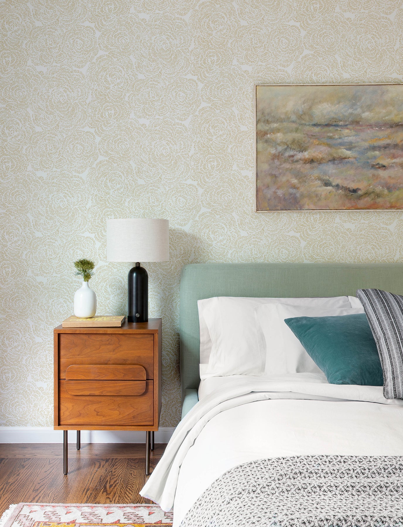 Ambroise Wallpaper in butter color - pattern number 4197-27853 - by A Street Prints in the Kaleidoscope collection
